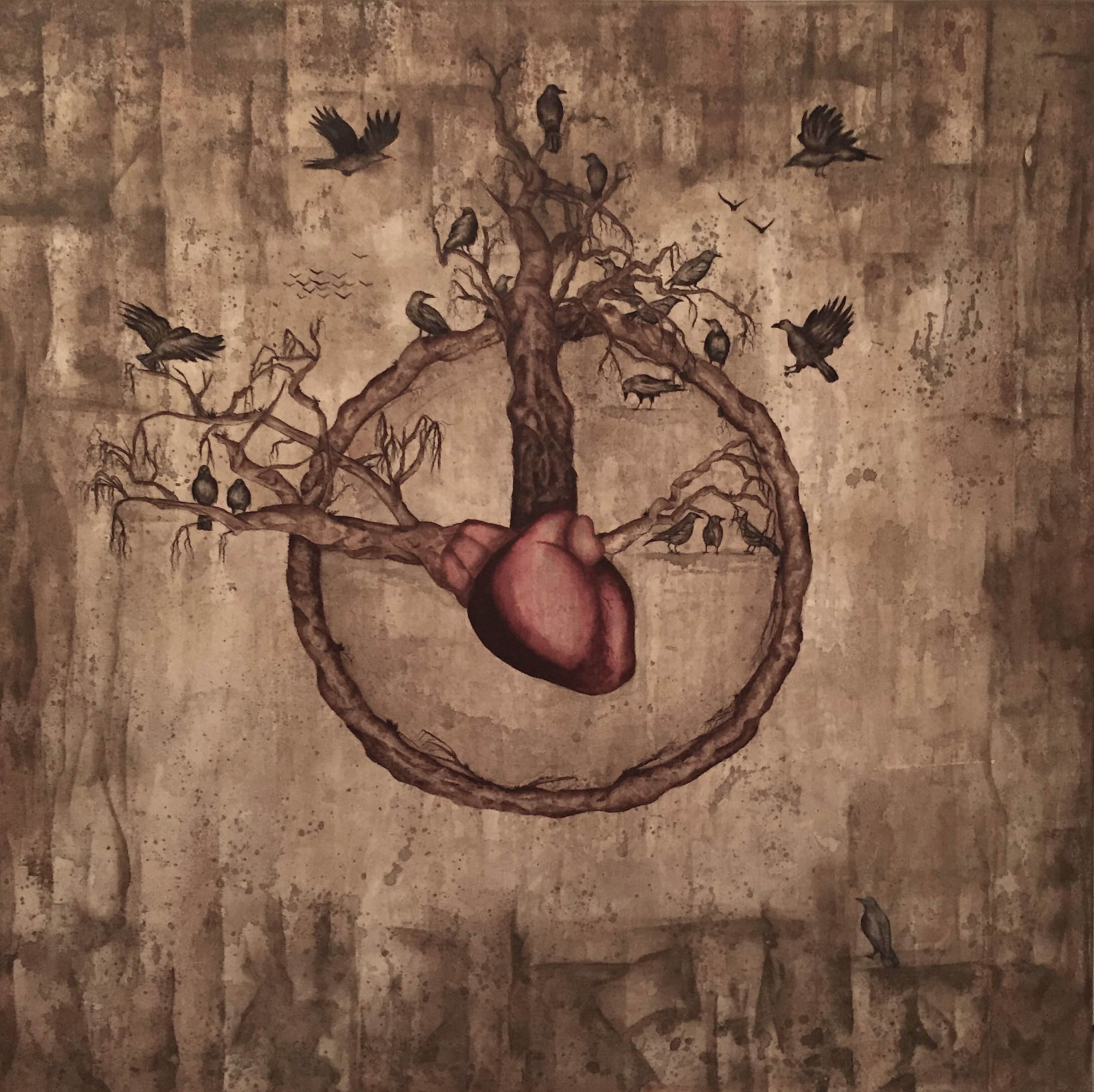 Composition-18, 2015, Technique on Canvas, 80x80cm