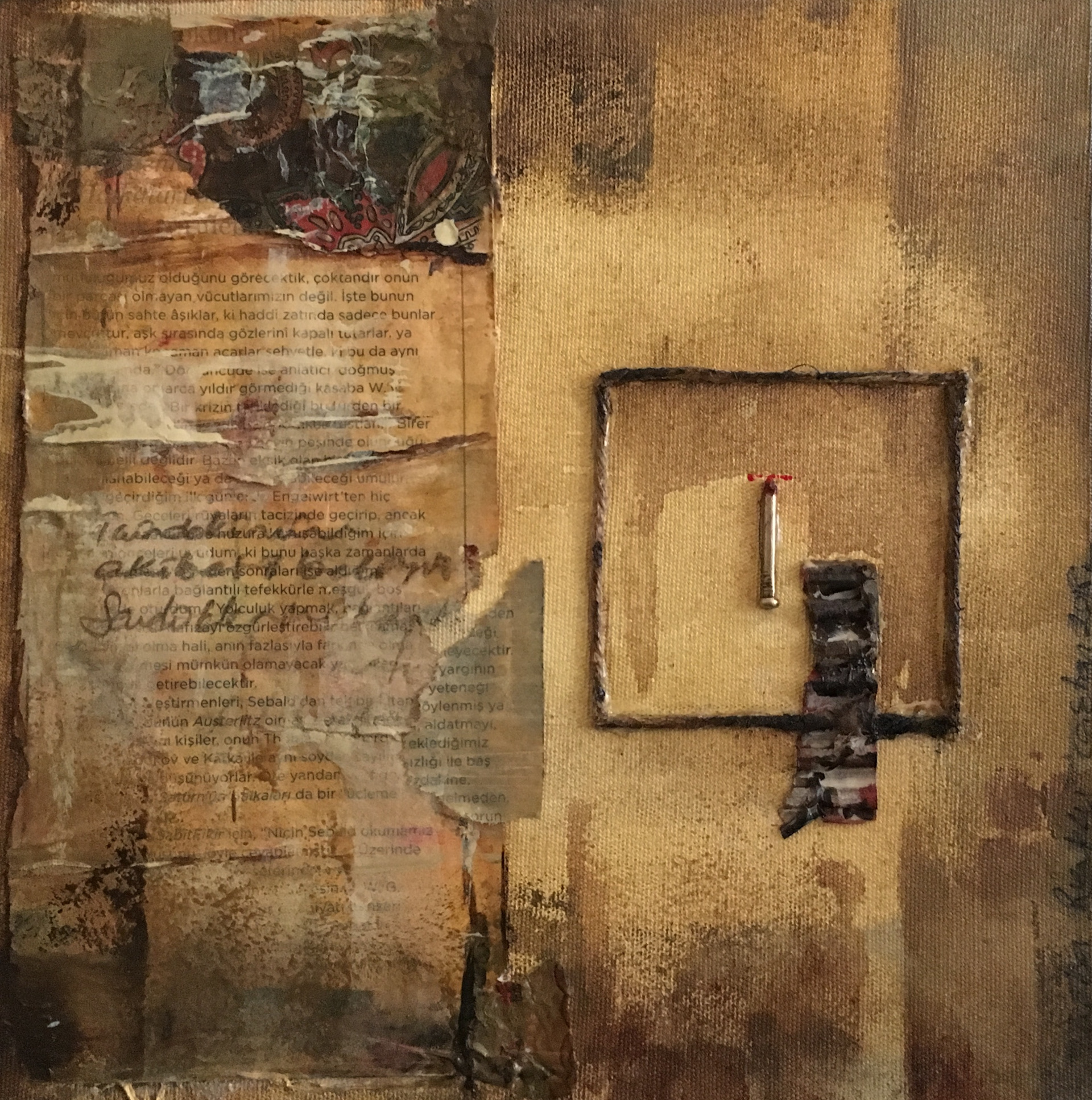 Untitled, 2018, 25x25 cm, Mixed Media on Canvas, Private Collection