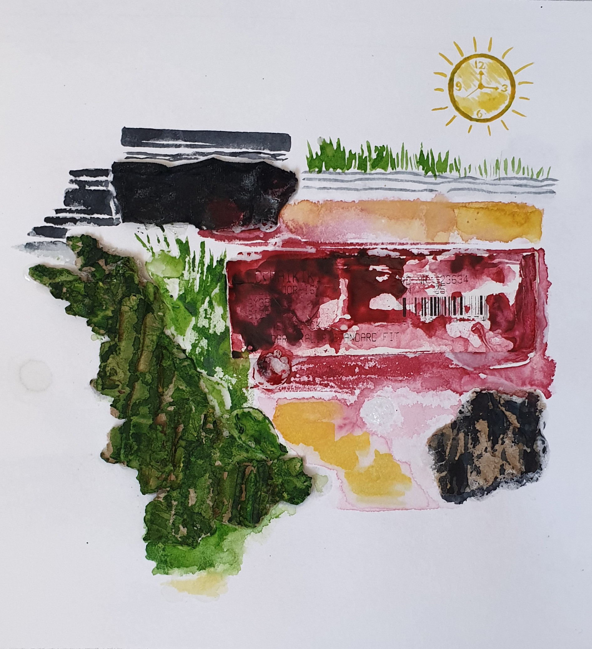 Sketchbook, Composition No: 16, 2022, Mixed media on paper