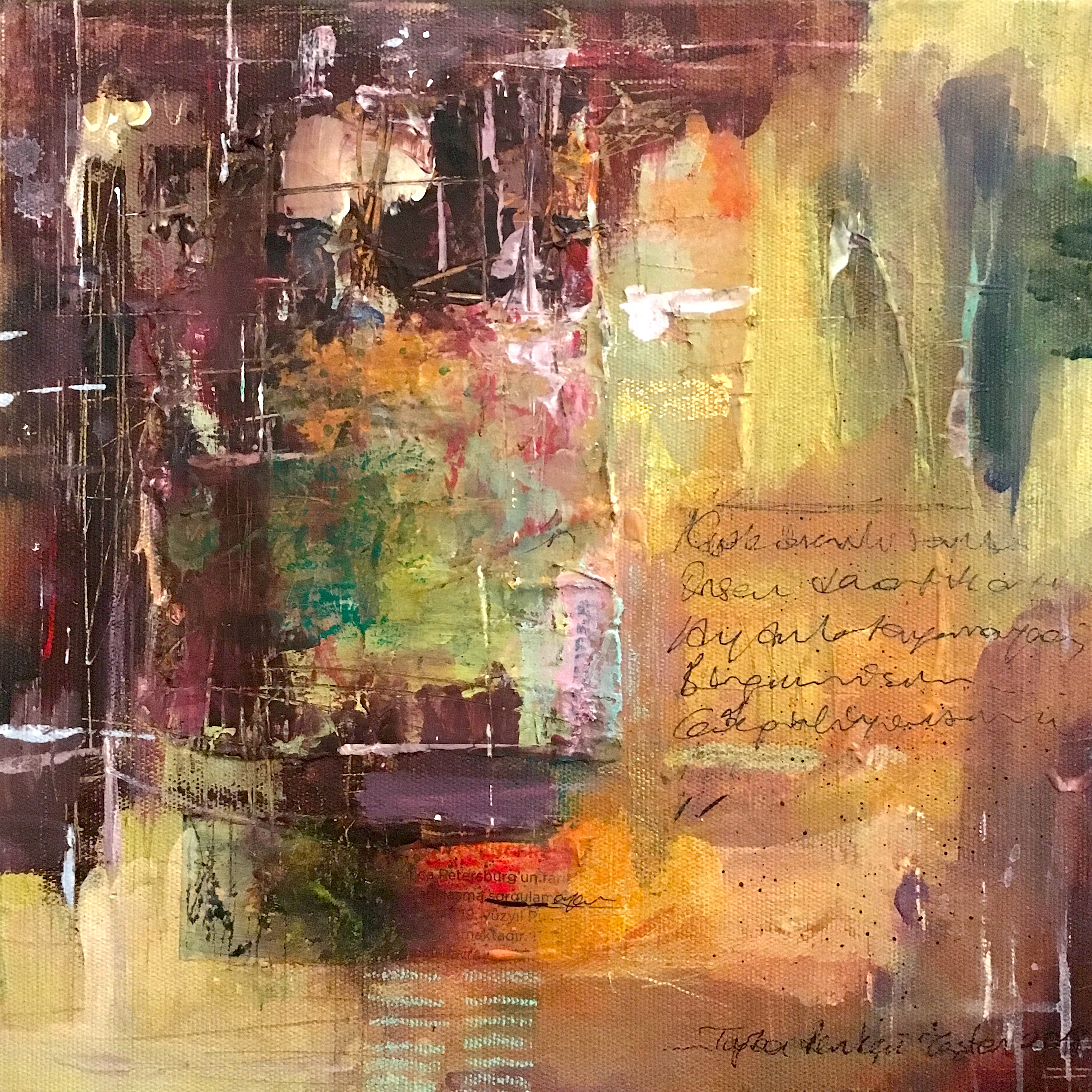 Untitled, 2018, 25x25 cm, Mixed Media on Canvas