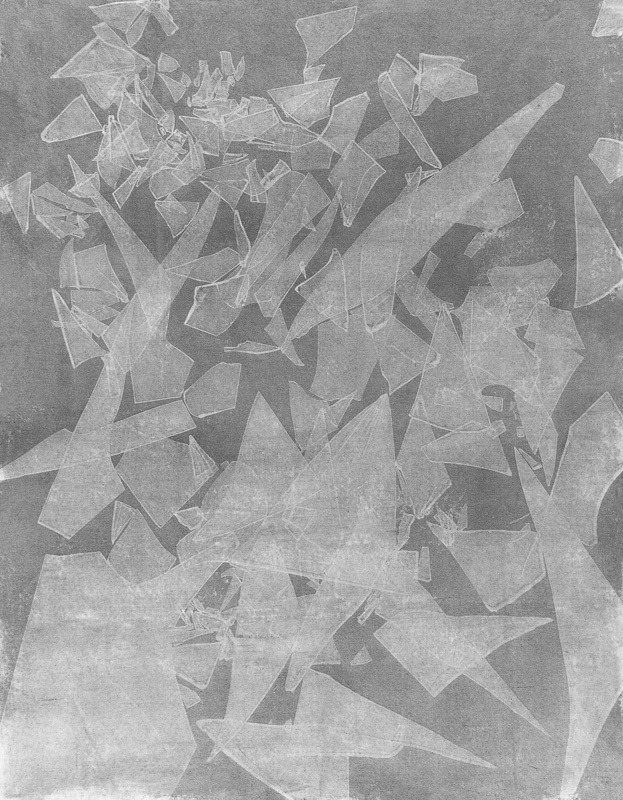 Gum printing on canvas, 62x80 cm