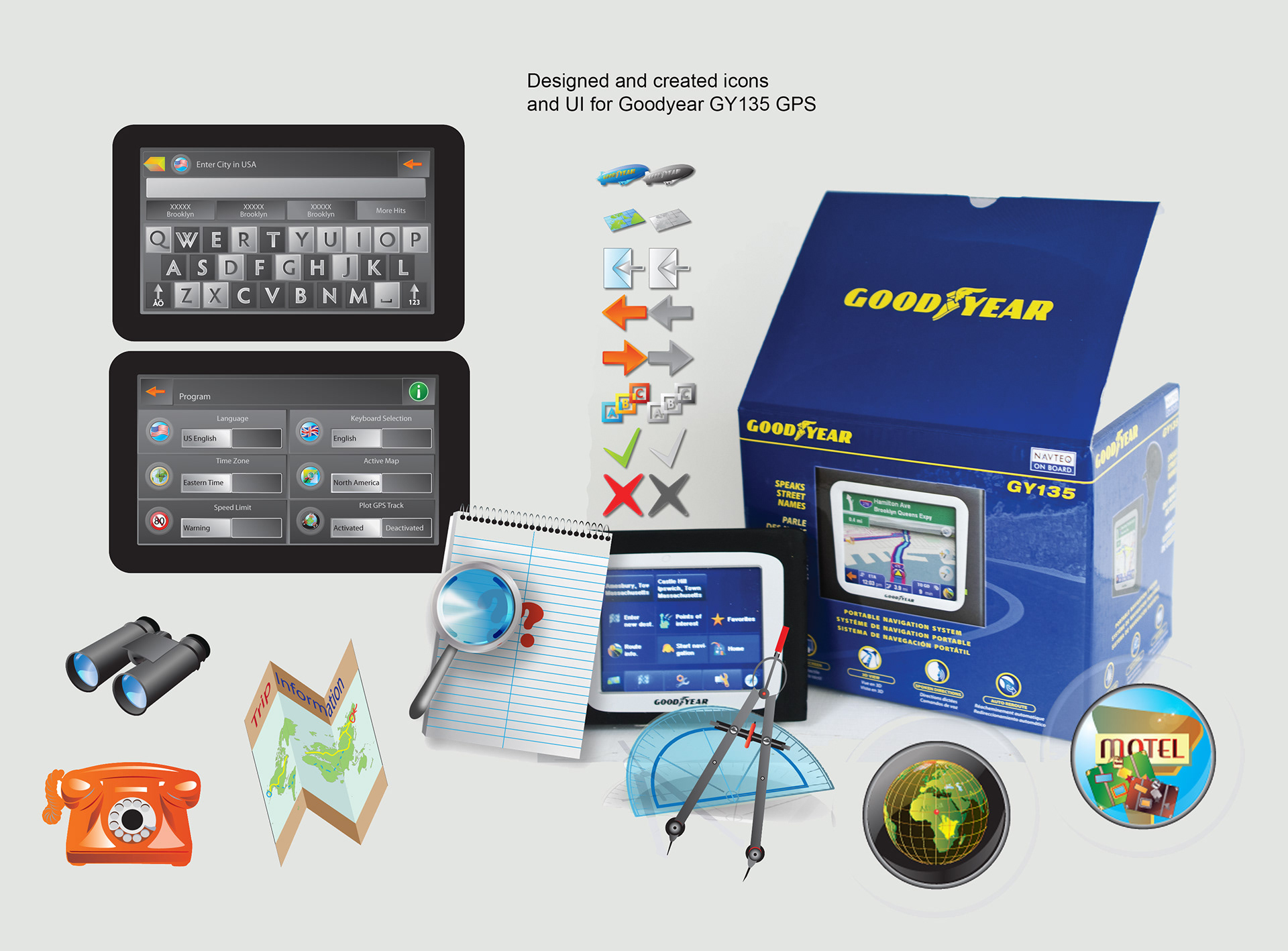 Goodyear UI and icon development for new GPS