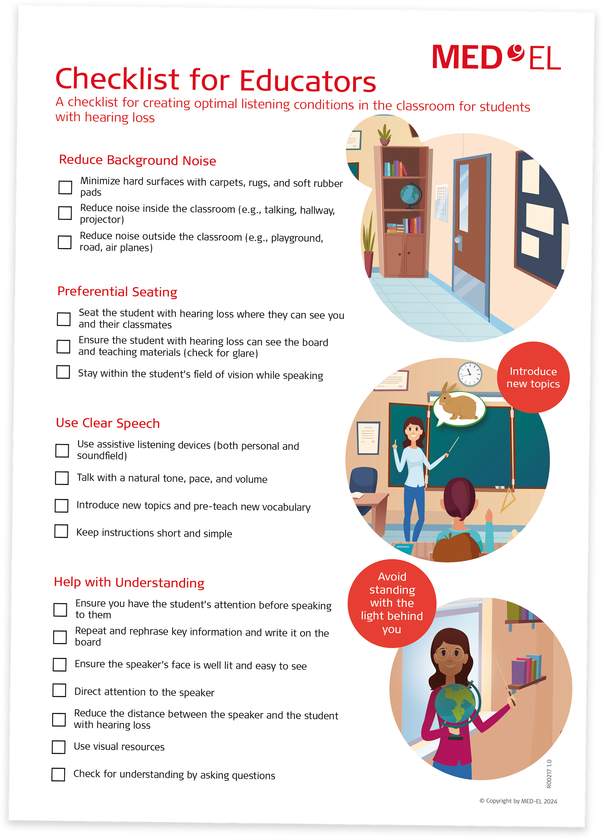 Checklist for Educators