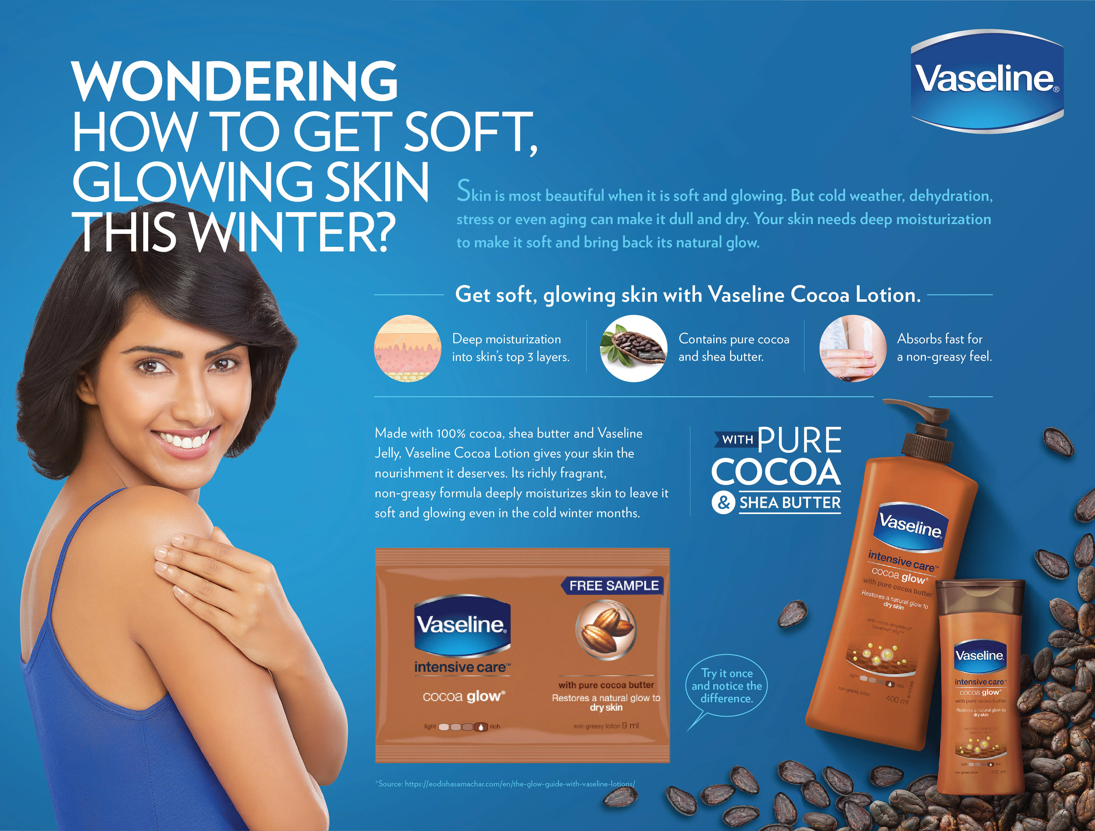 vaseline lotion advertisement