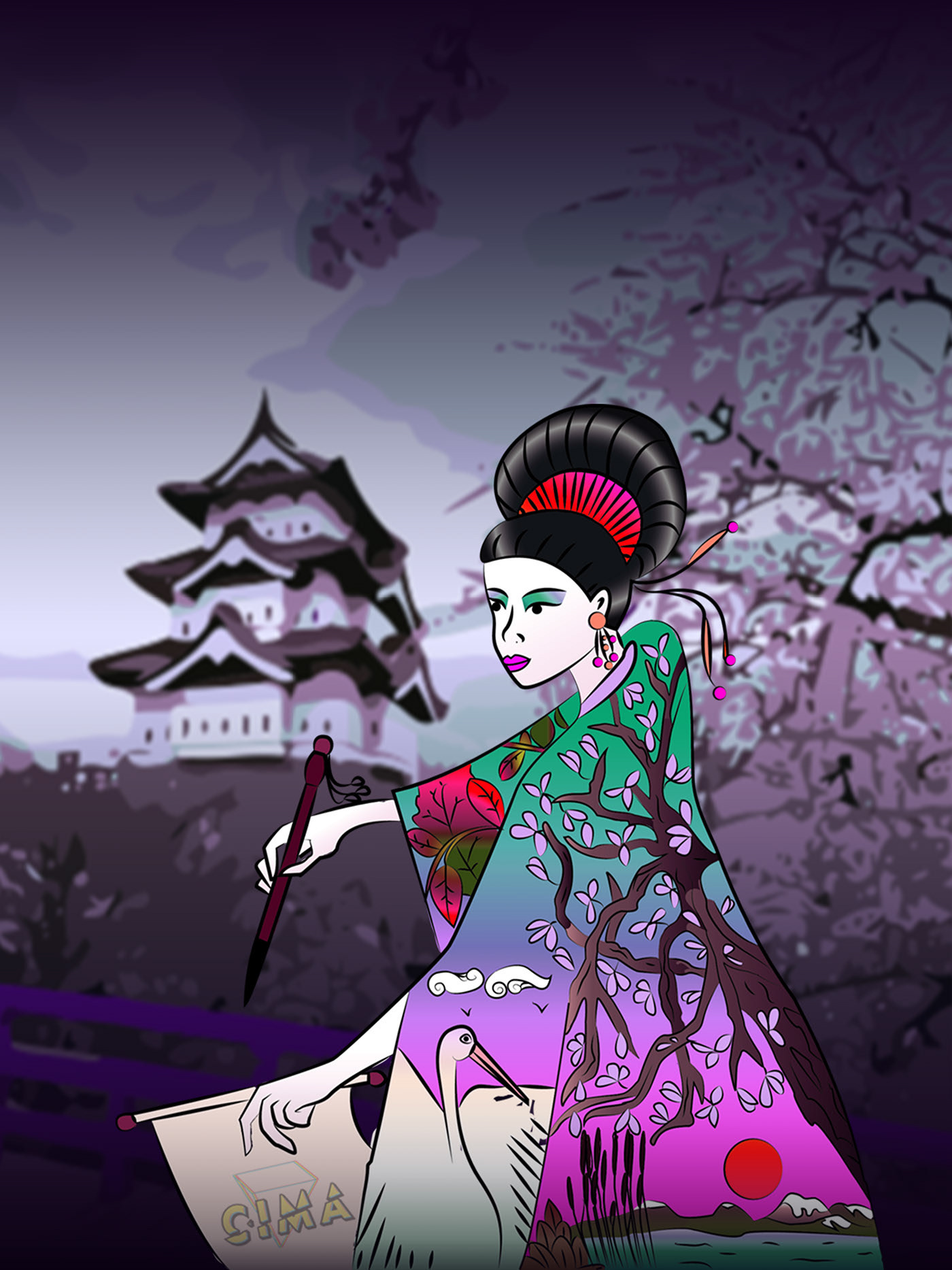 Japanise Madame, Ilustration