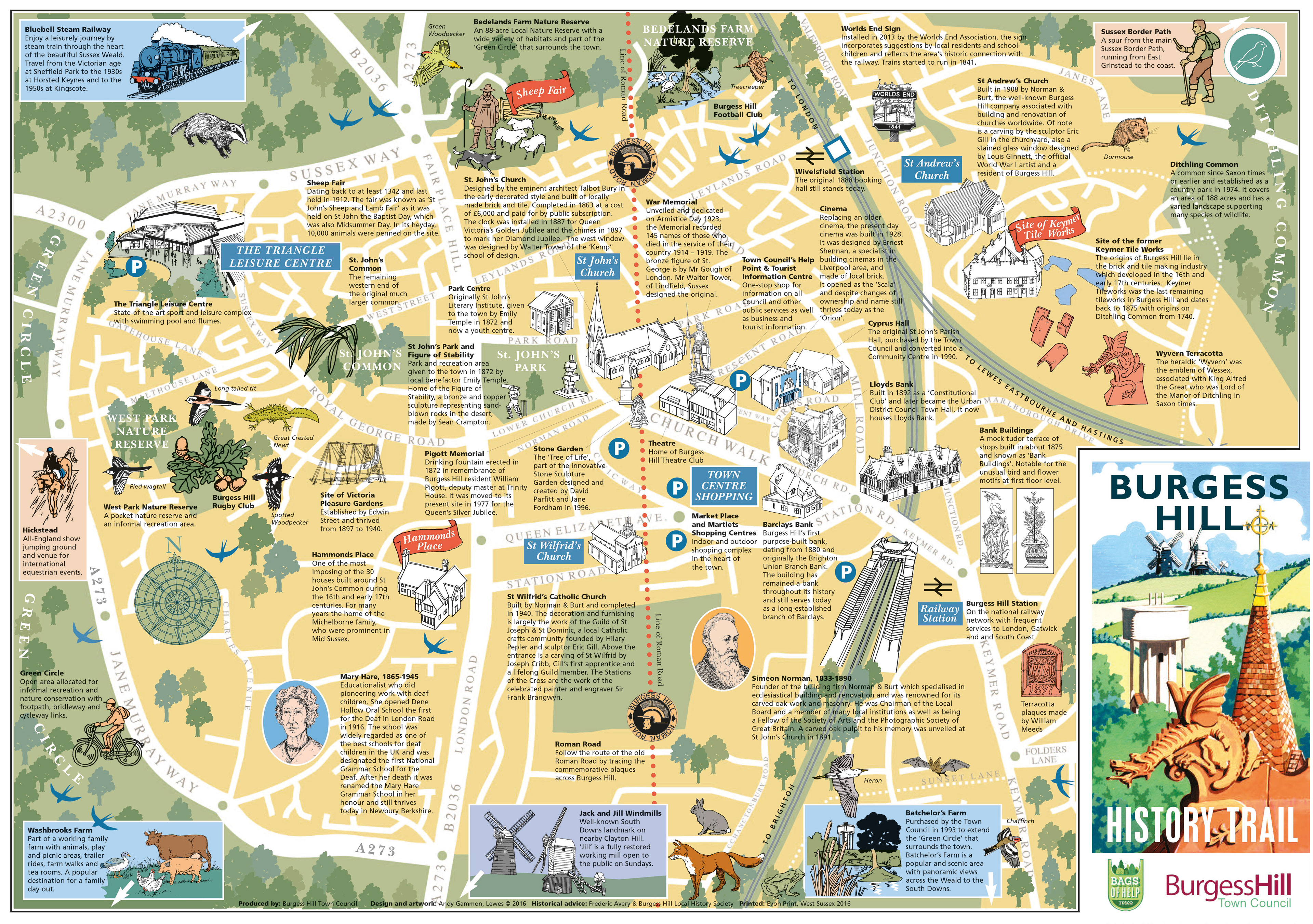 Map Of Burgess Hill Andy Gammon - Maps