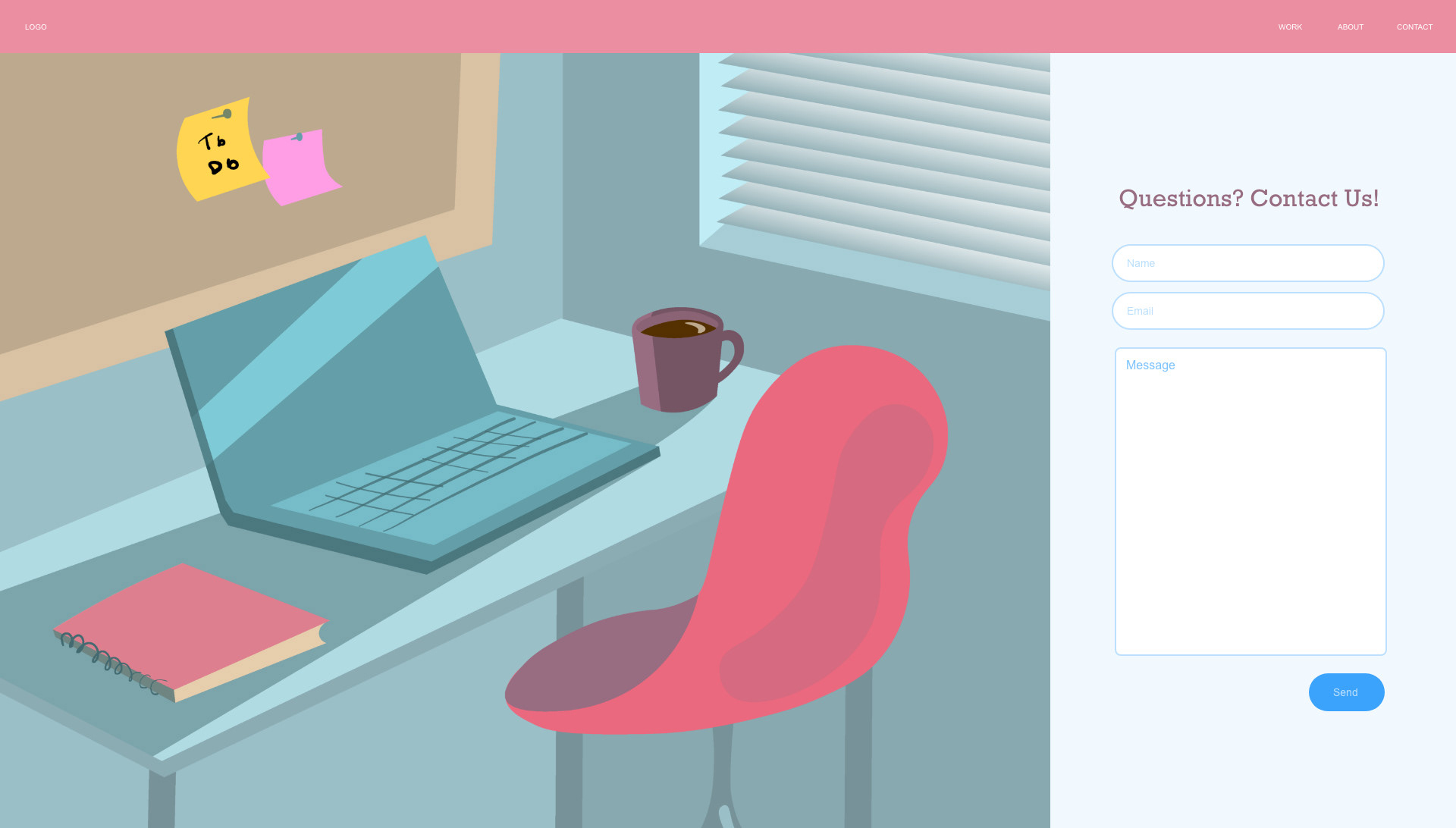 Custom Illustration for Contact Page