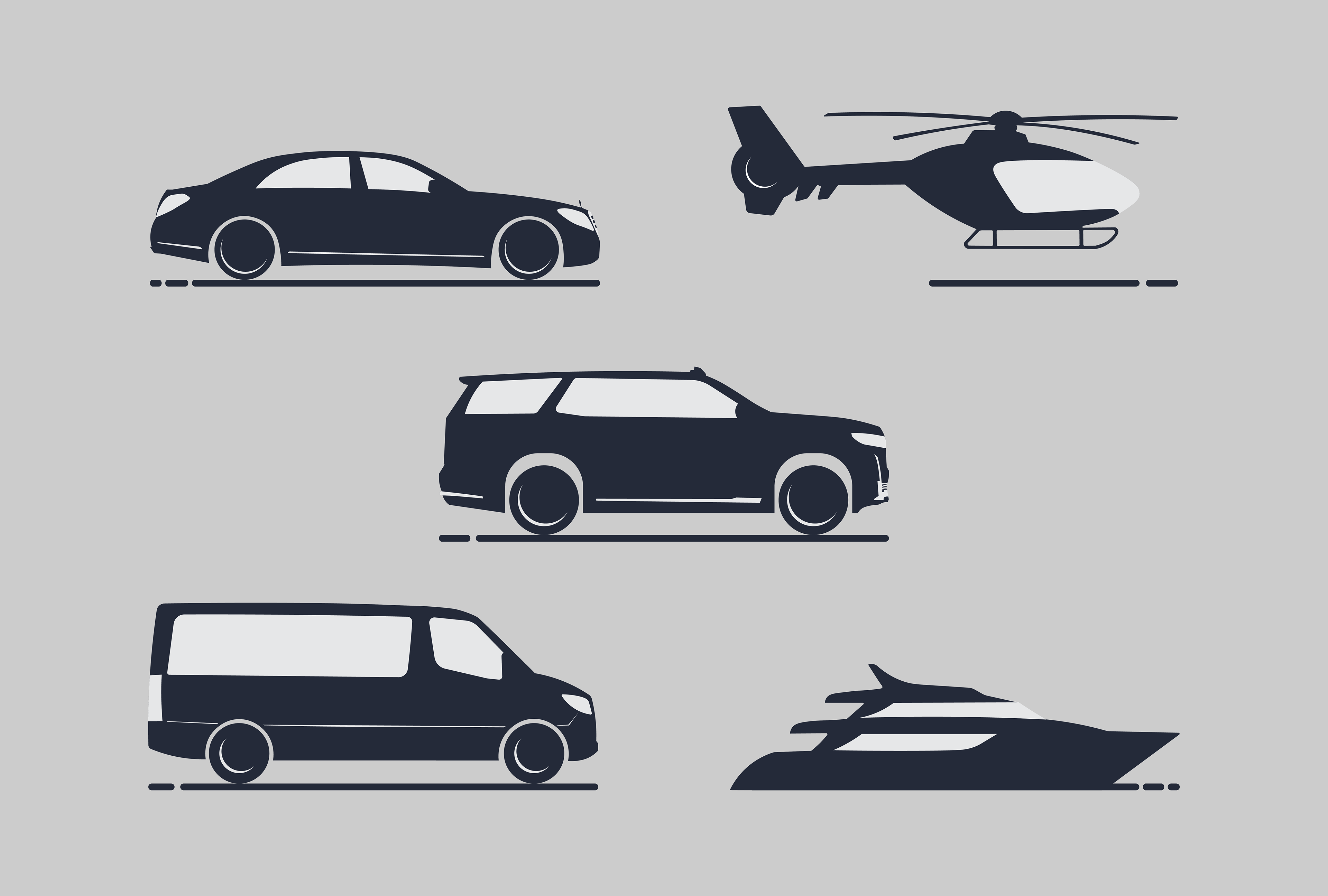 Custom Icon illustrations for travel app