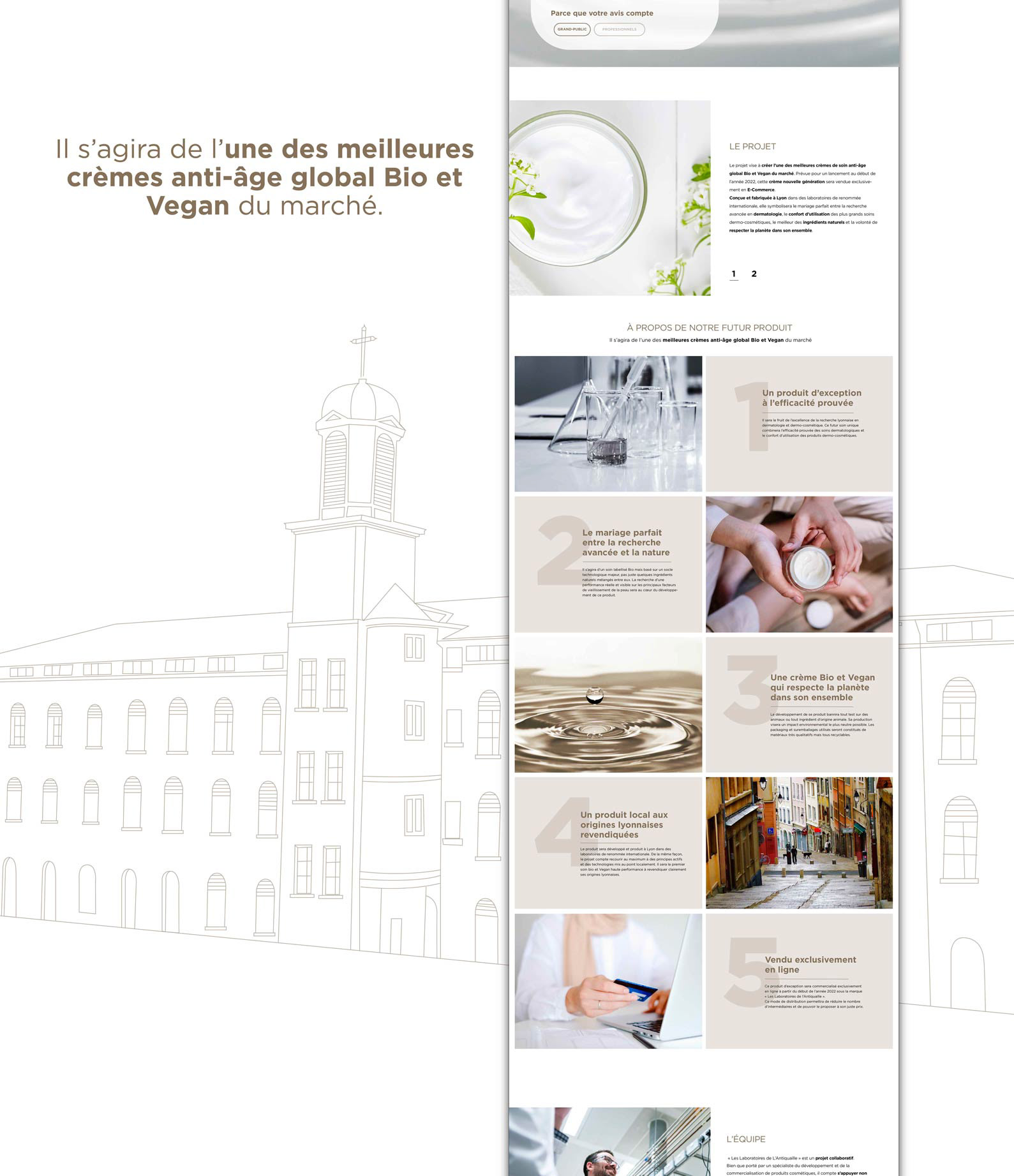 Les Laboratoires de l'Antiquaille site web crèmes cosmétiques de luxe dermatologie bio avancée Lyon