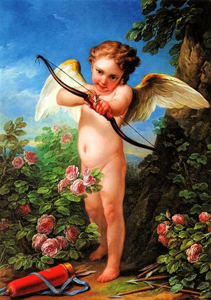 cupid-shooting a bow by carle-van-loo