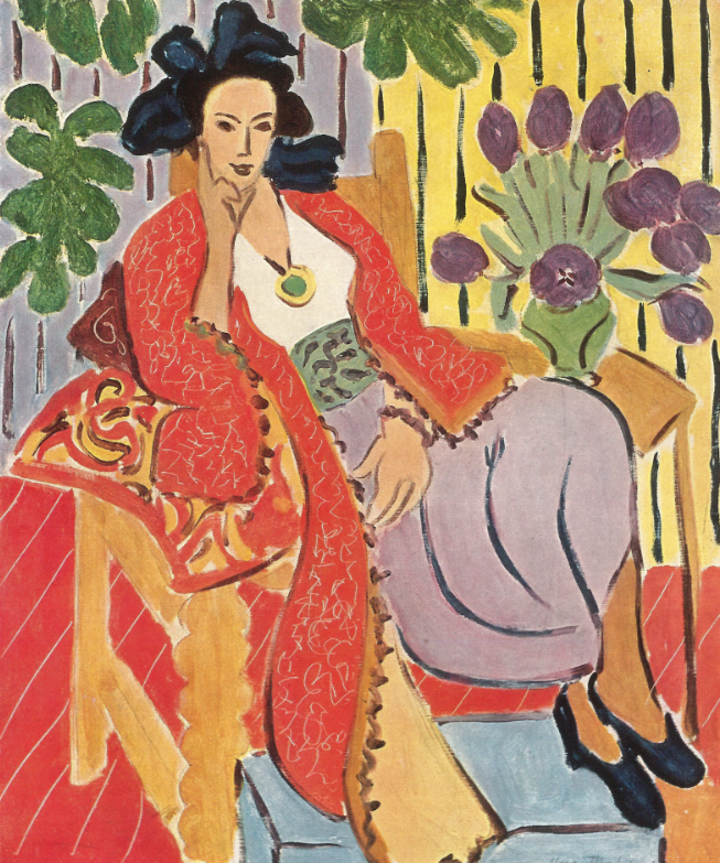 Matisse - Lady in Kimono Red Coat