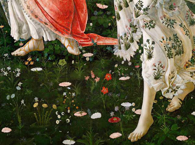 Dettaglio della Primavera di Botticelli