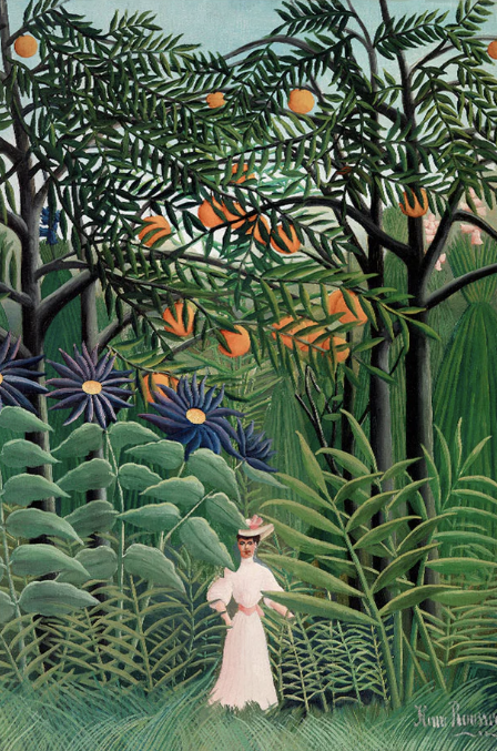 Henri Rousseau - Woman Walking in an Exotic Forest