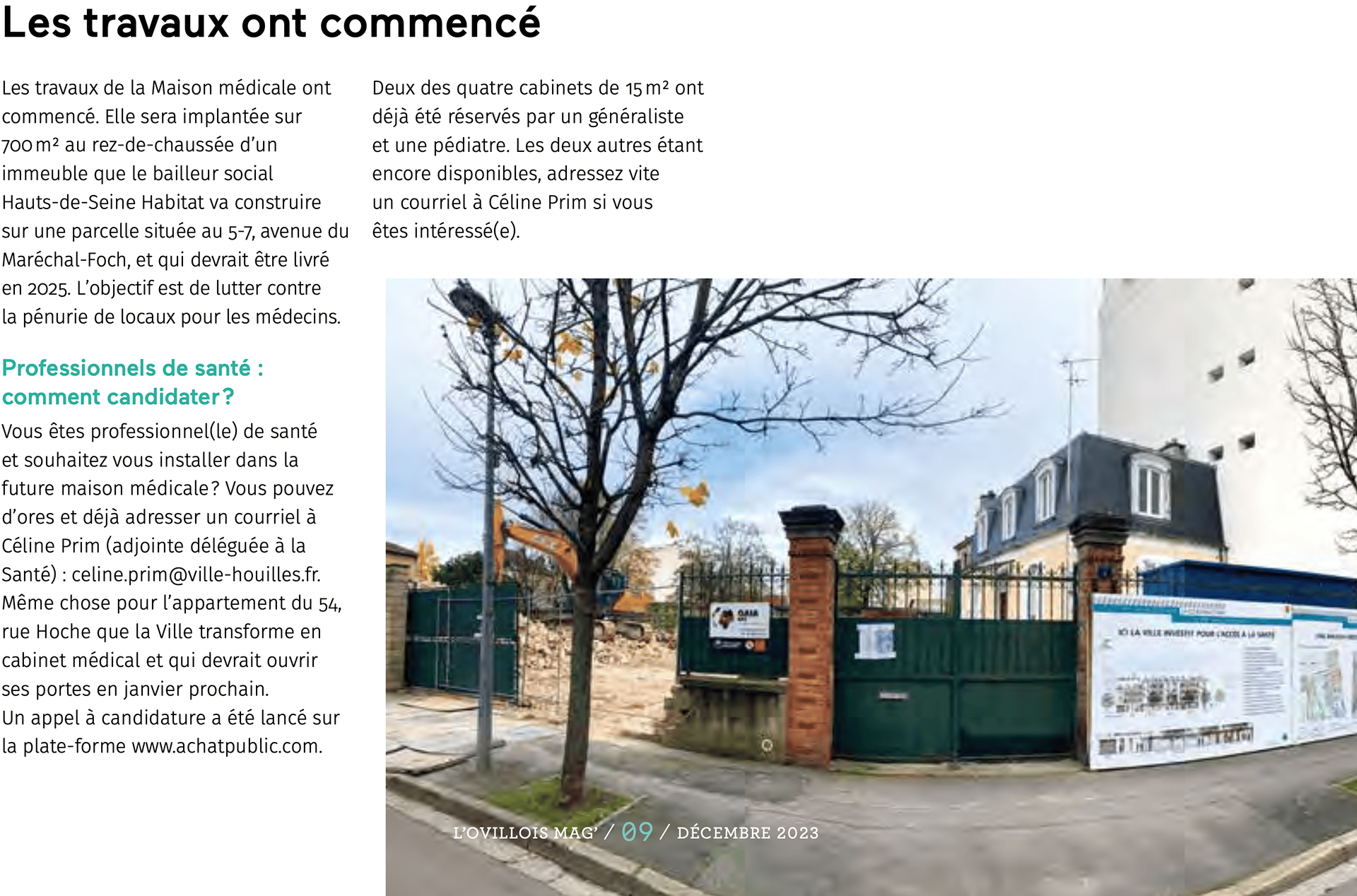 Extrait de l’Ovillois Mag (décembre 2023)