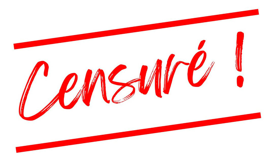 Image de texte censuré