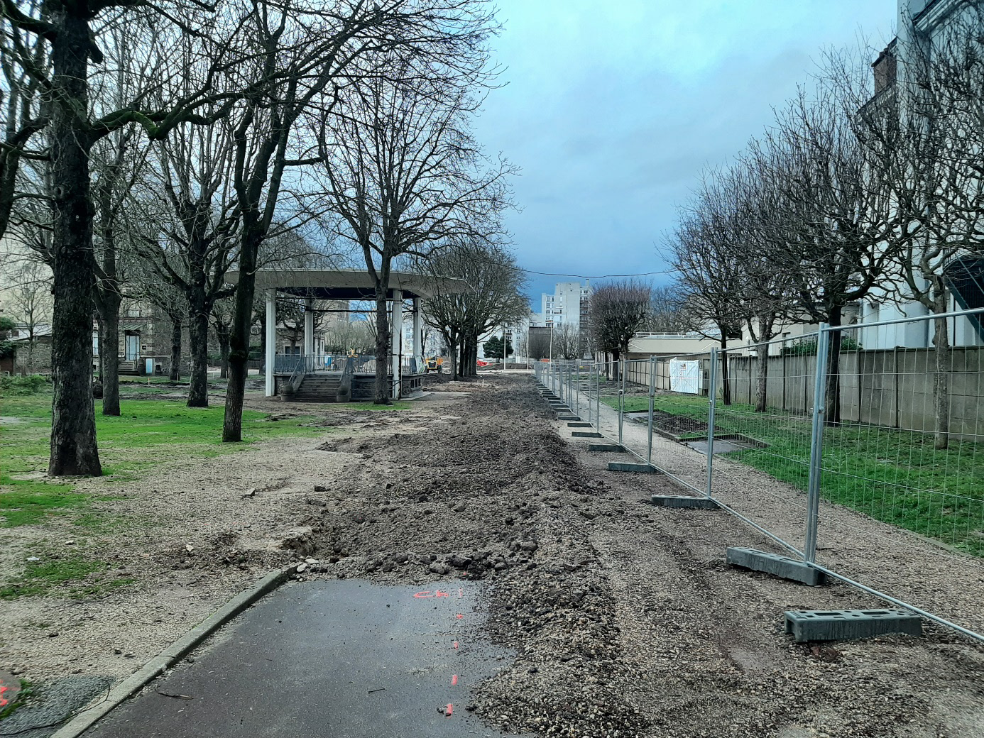 Image du parc Charles de Gaulle en travaux