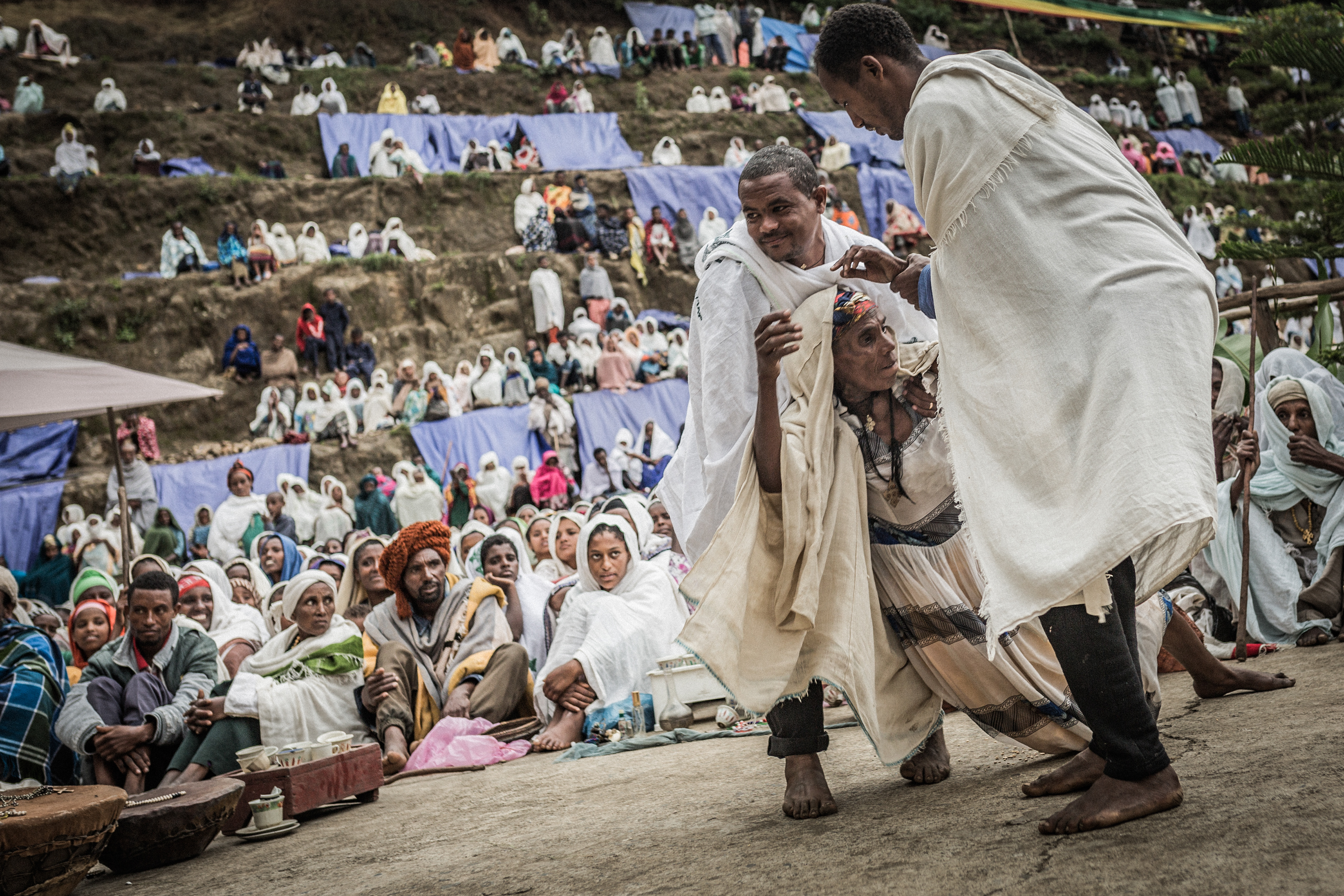 A women undergoes an exorcism ritual near Bahir Dar 2018.