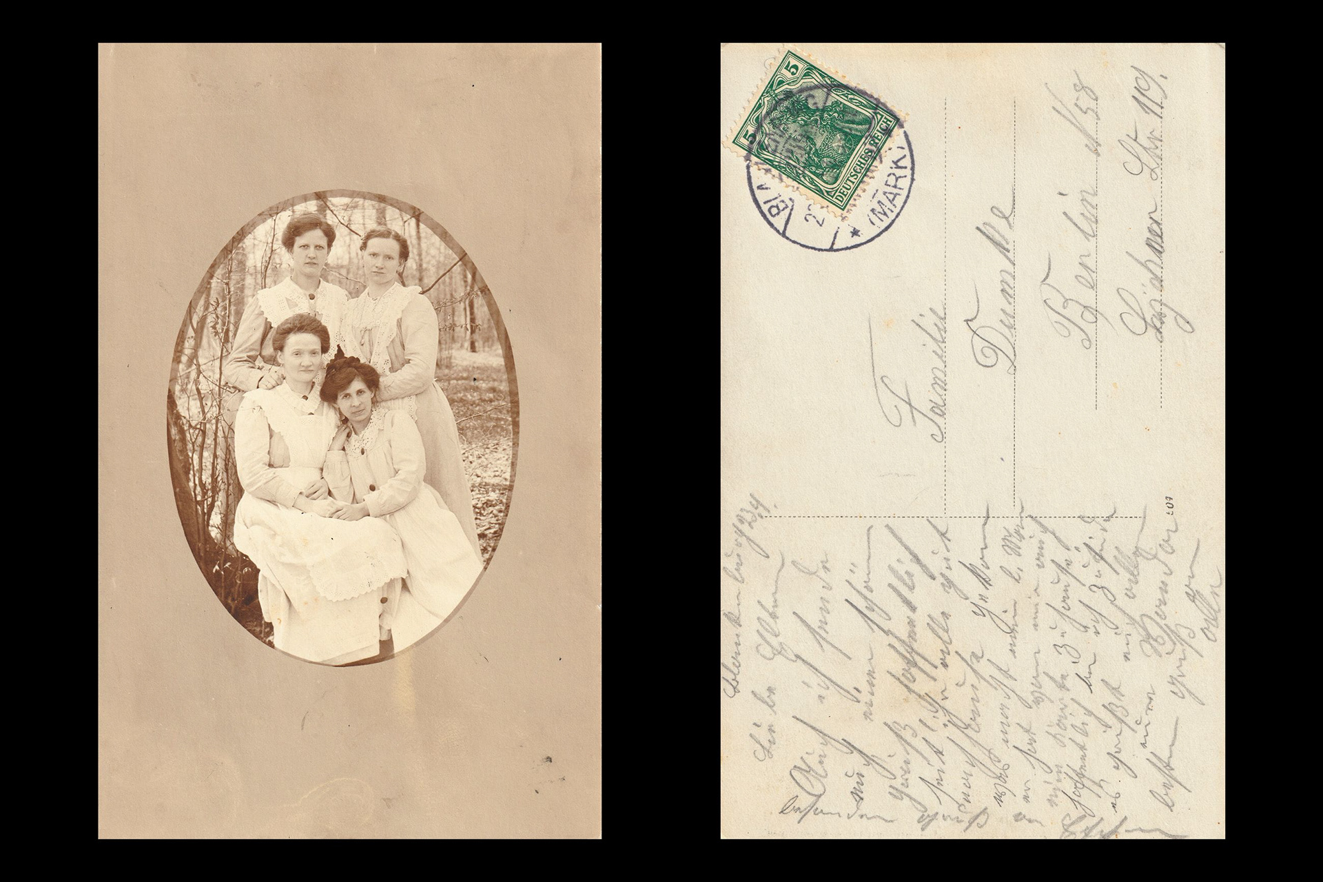 This postcard is also part of it. At home I realized that these cards were an exchange of letters between Franz Dumke and Wanda Kubatzkÿ. I was fascinated by the name Wanda and wanted to know more. I started to research, but I found little. But what I found electrified me. Wanda's family lived in Ratzebuhr. And I found out that Ratzebuhr is only a few kilometers away from the place where my grandmother was born.