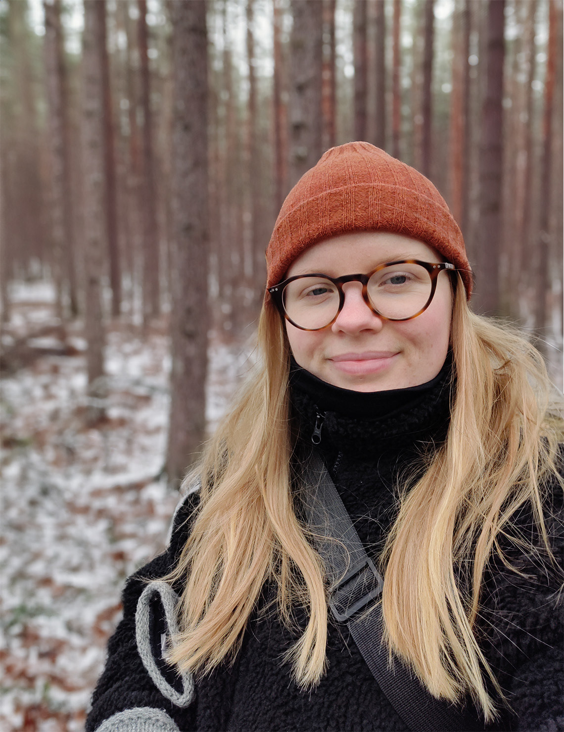 Selfie i skogen