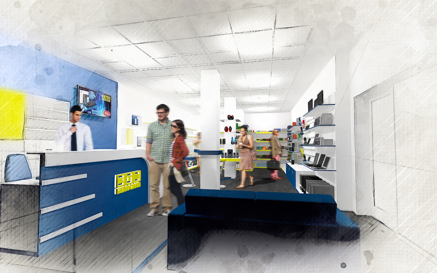 Store interior render