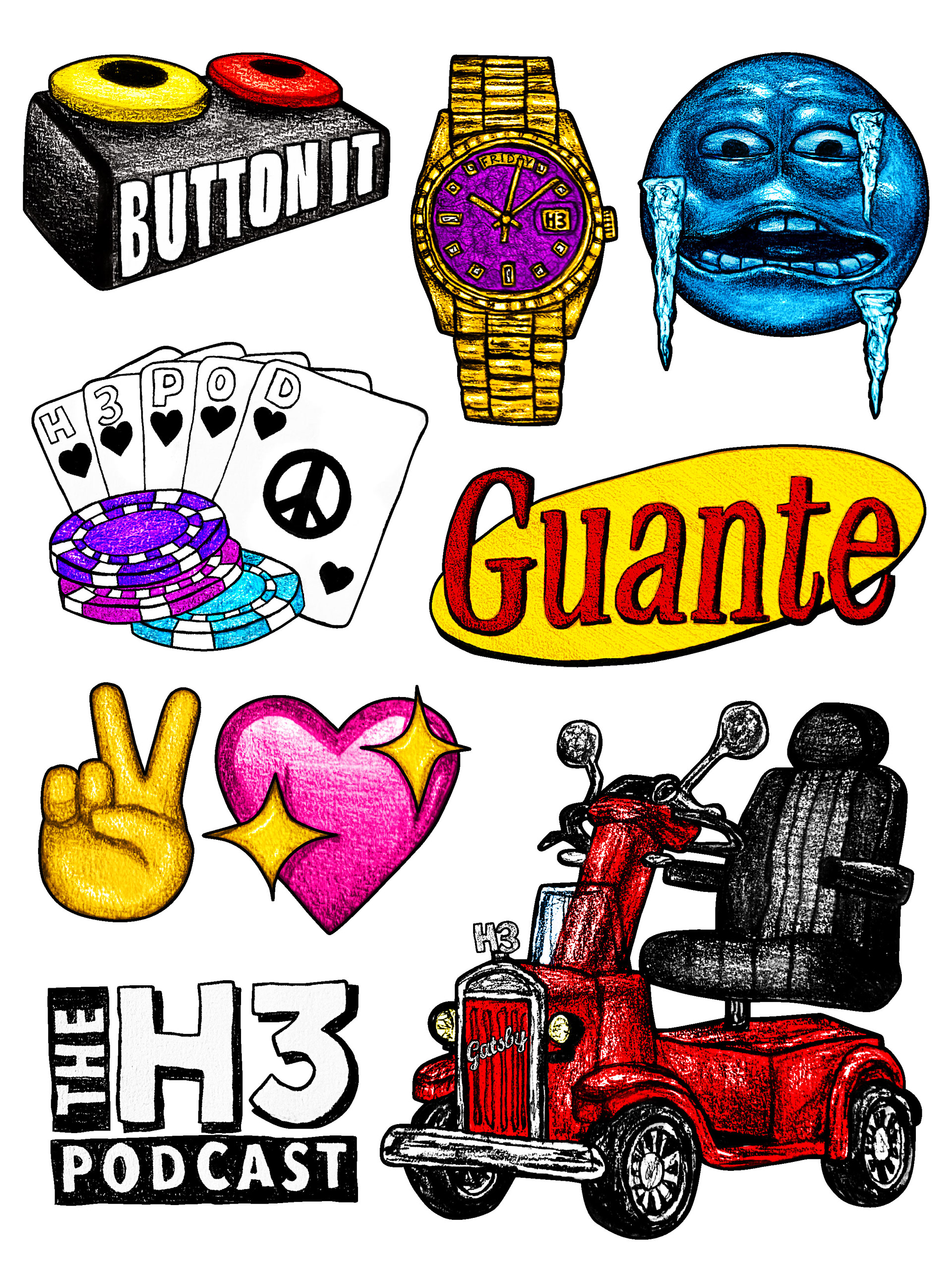 H3 Podcast - Merch Graphics
