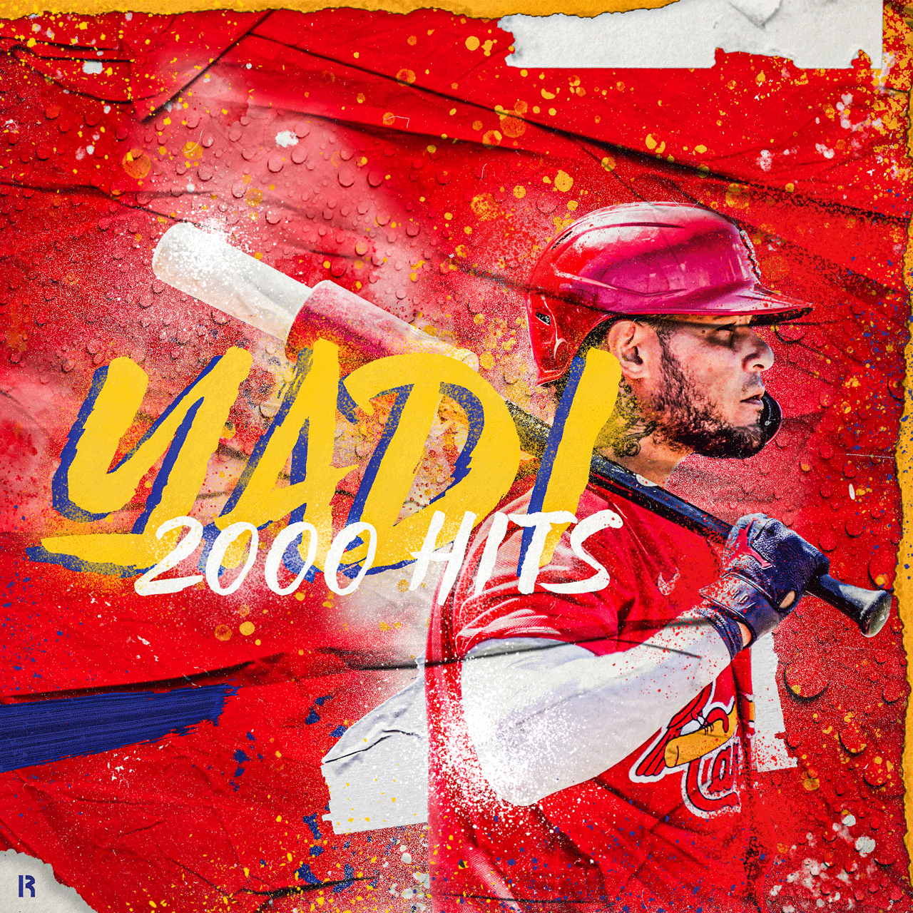 Yadier Molina reaches 2,000 career hits.