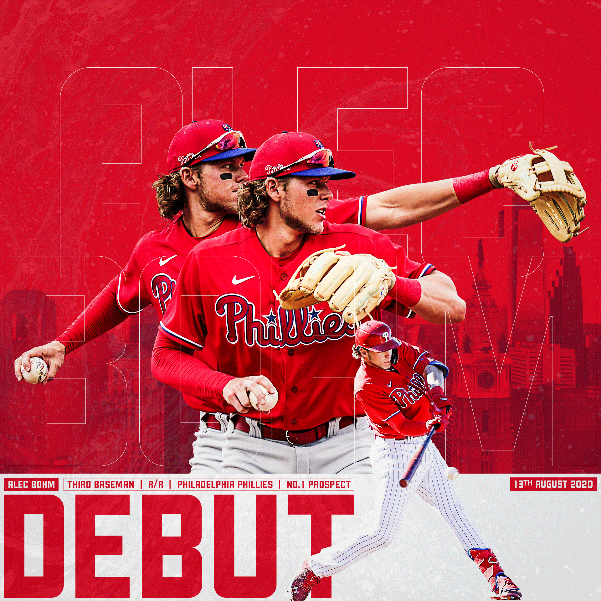 Alec Bohm debuts for the Philadelphia Phillies