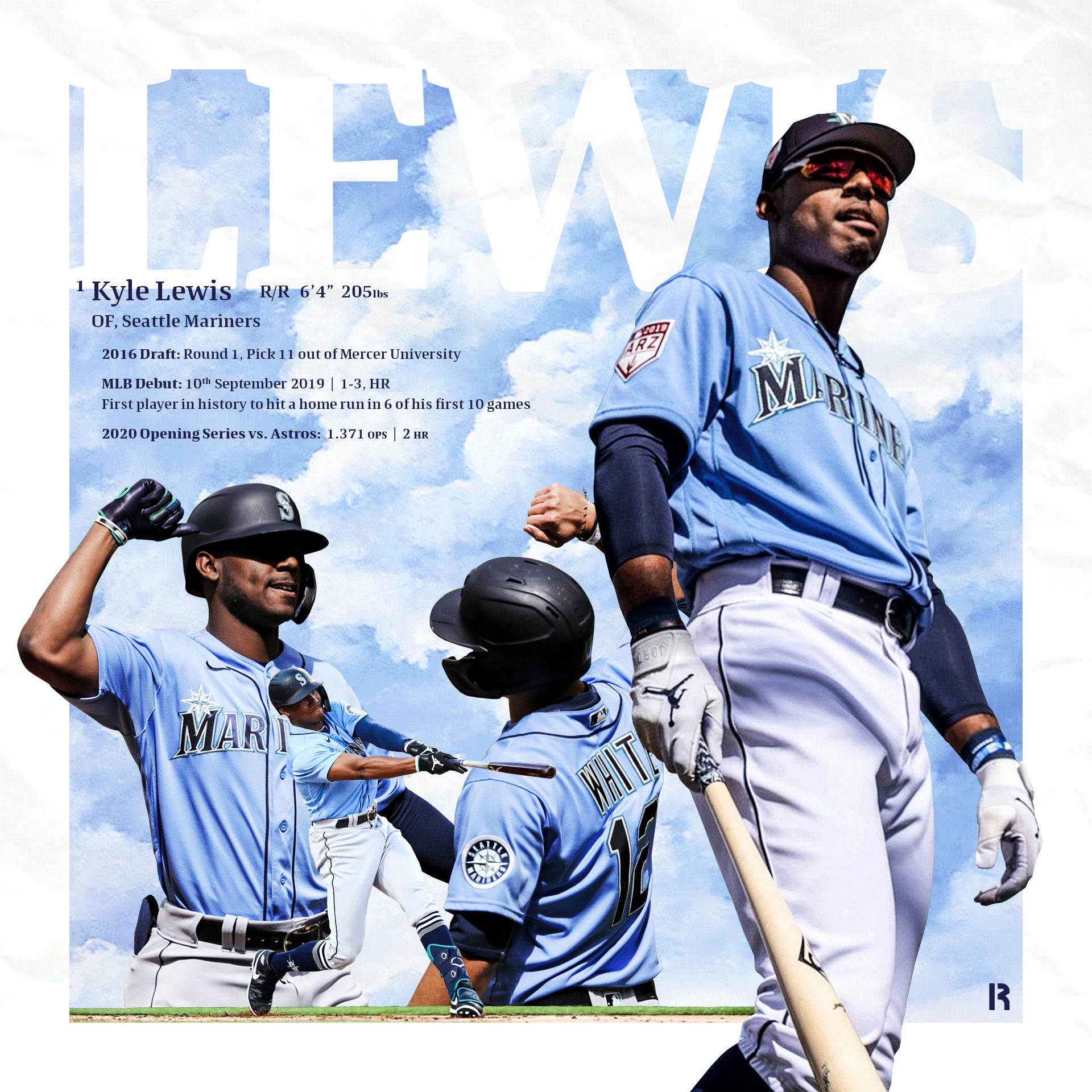 Seattle Mariners rookie Kyle Lewis gets off to a hot start in the 2020 season.