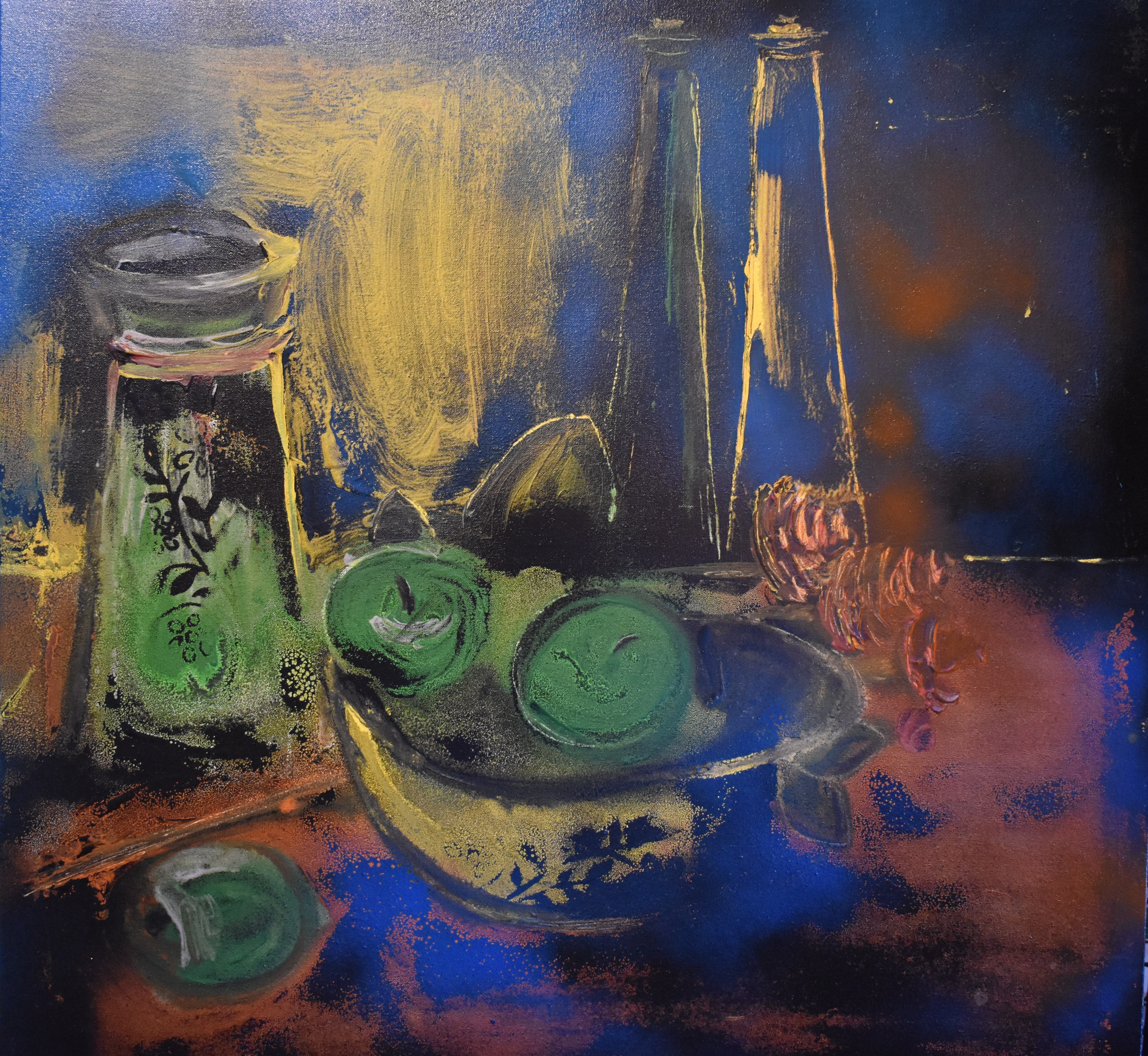 ESTUDIO DE UNAS MANZANAS 80 X 80 CMS.