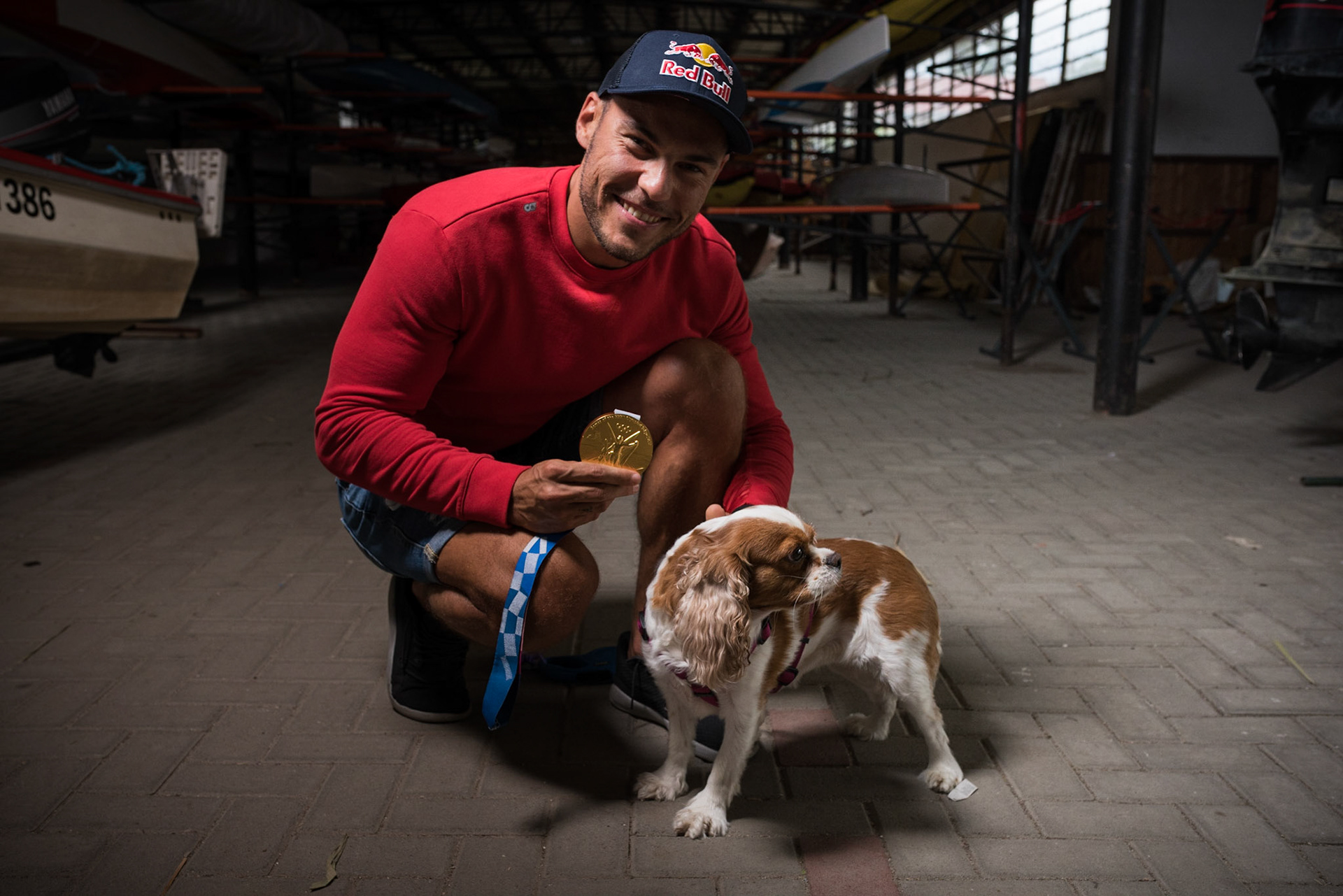 Tótka Sándor olimpiai bajnok kajakozó a Dunavarsányi Olimpiai Központban