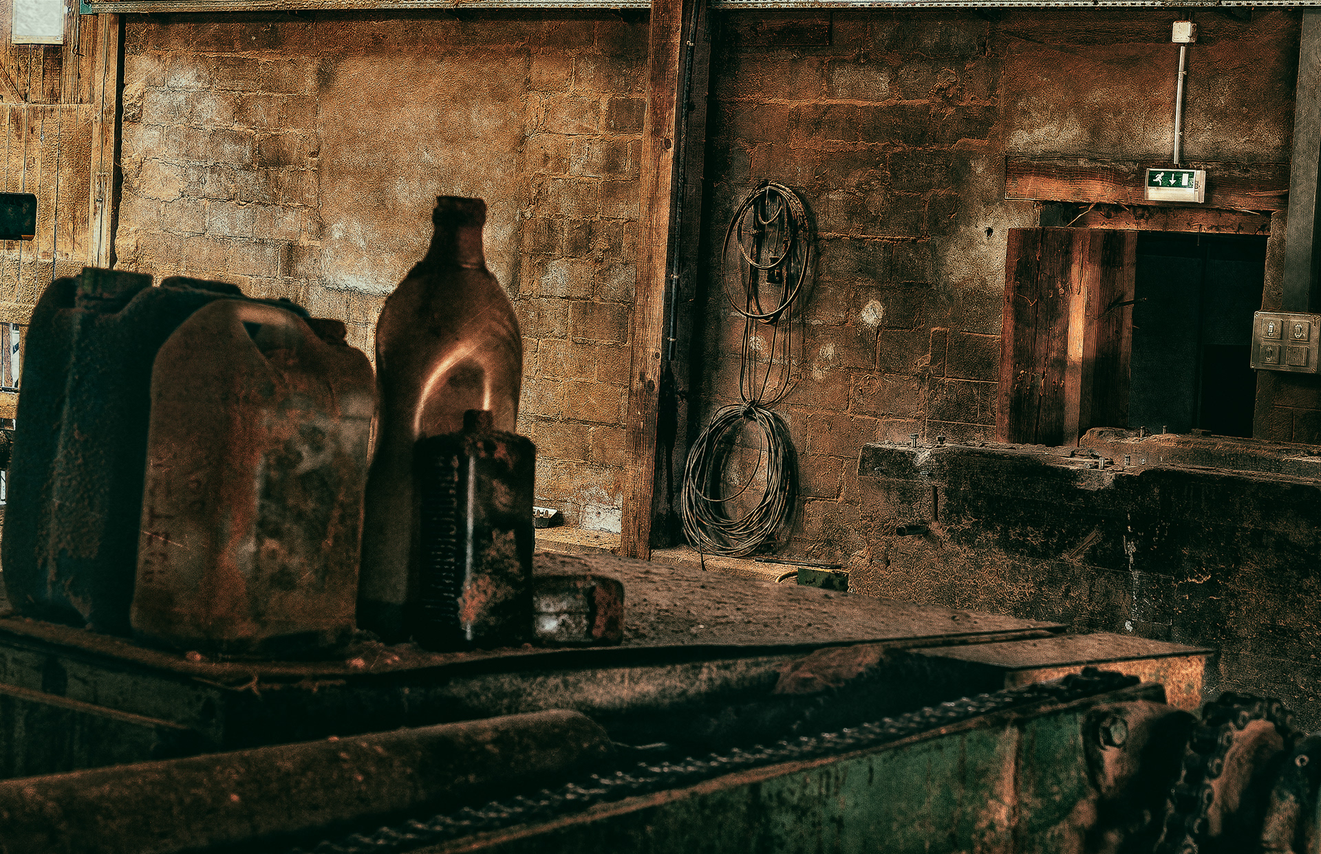 The abandoned sawmill-Emergency exit