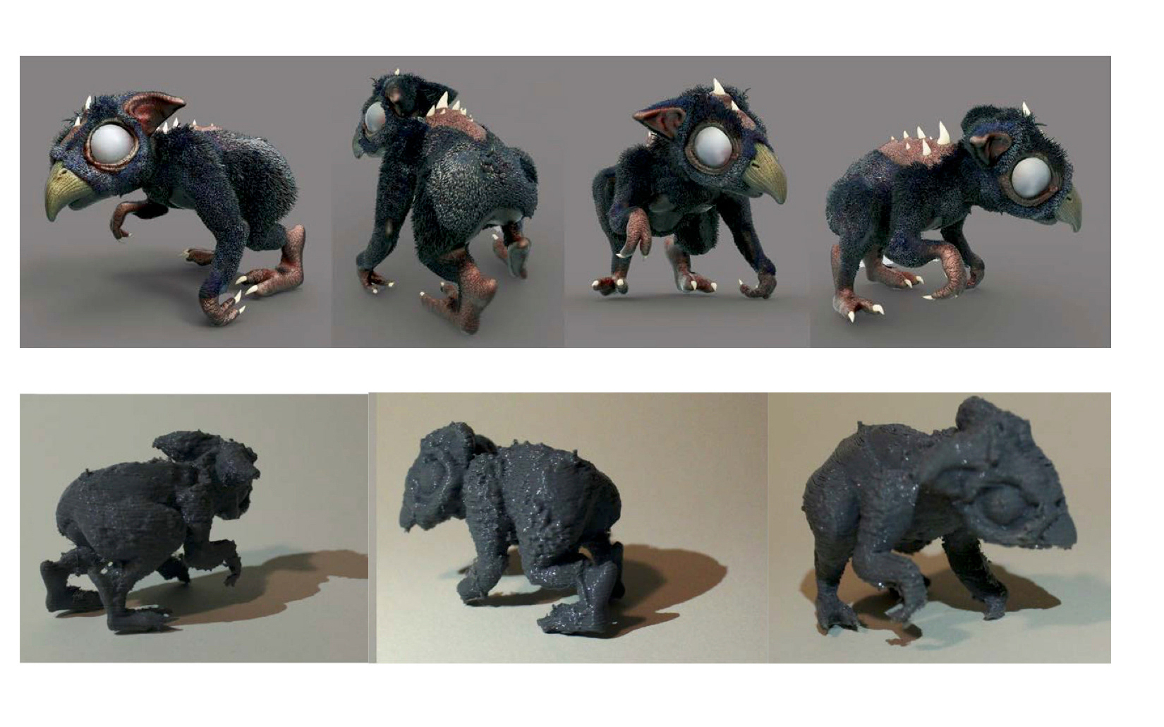 Part of Lost World Project. Sculpted in Zbrush, rendered in Keyshot and 3D Printed.