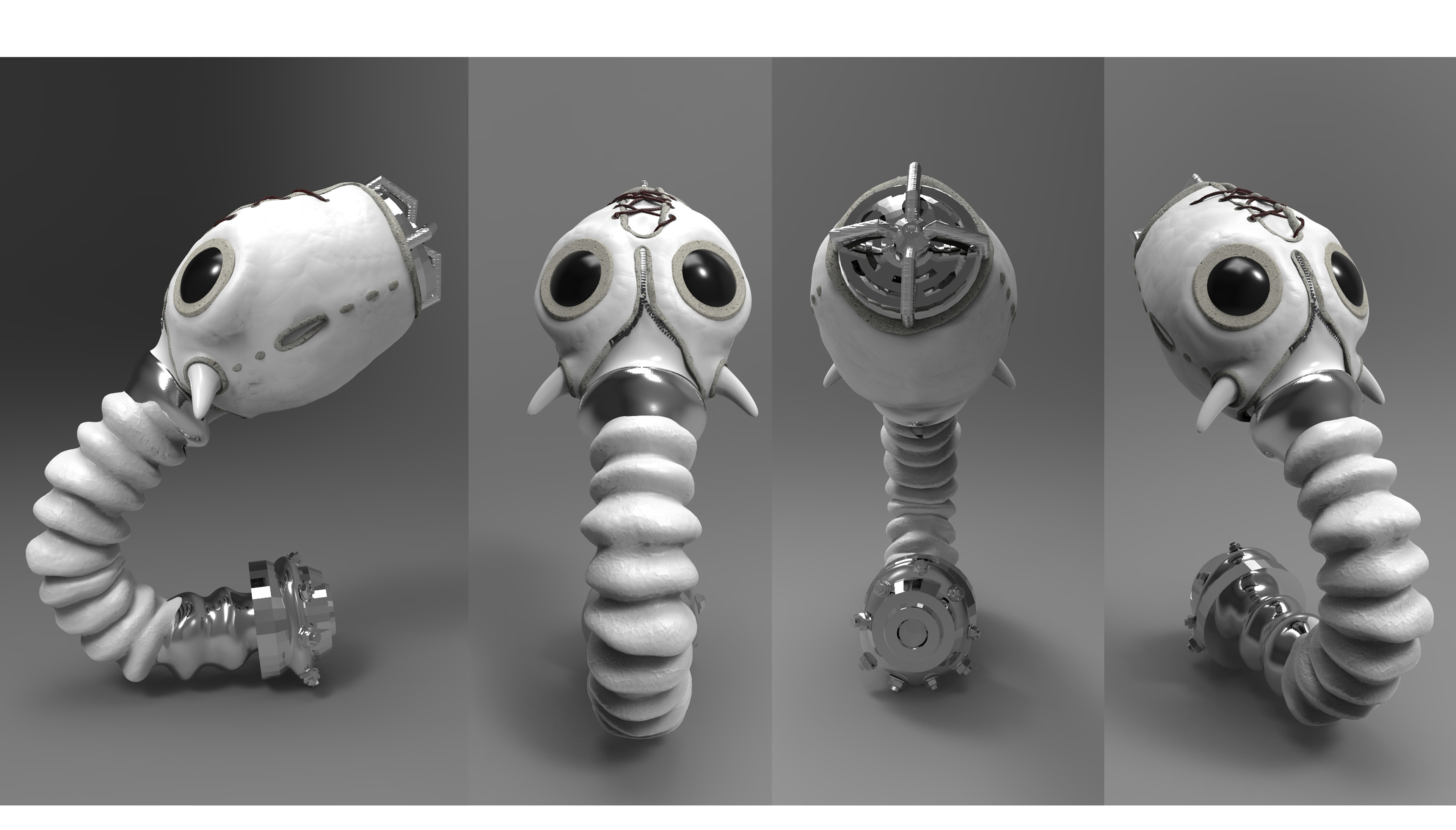 Gas Mask render. Created in Zbrush.