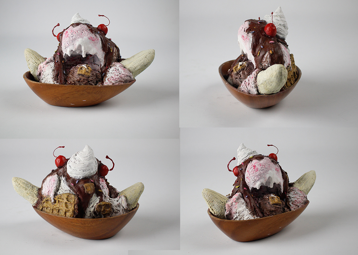 "We all Scream for Ice Cream" Traditionally sculpted.