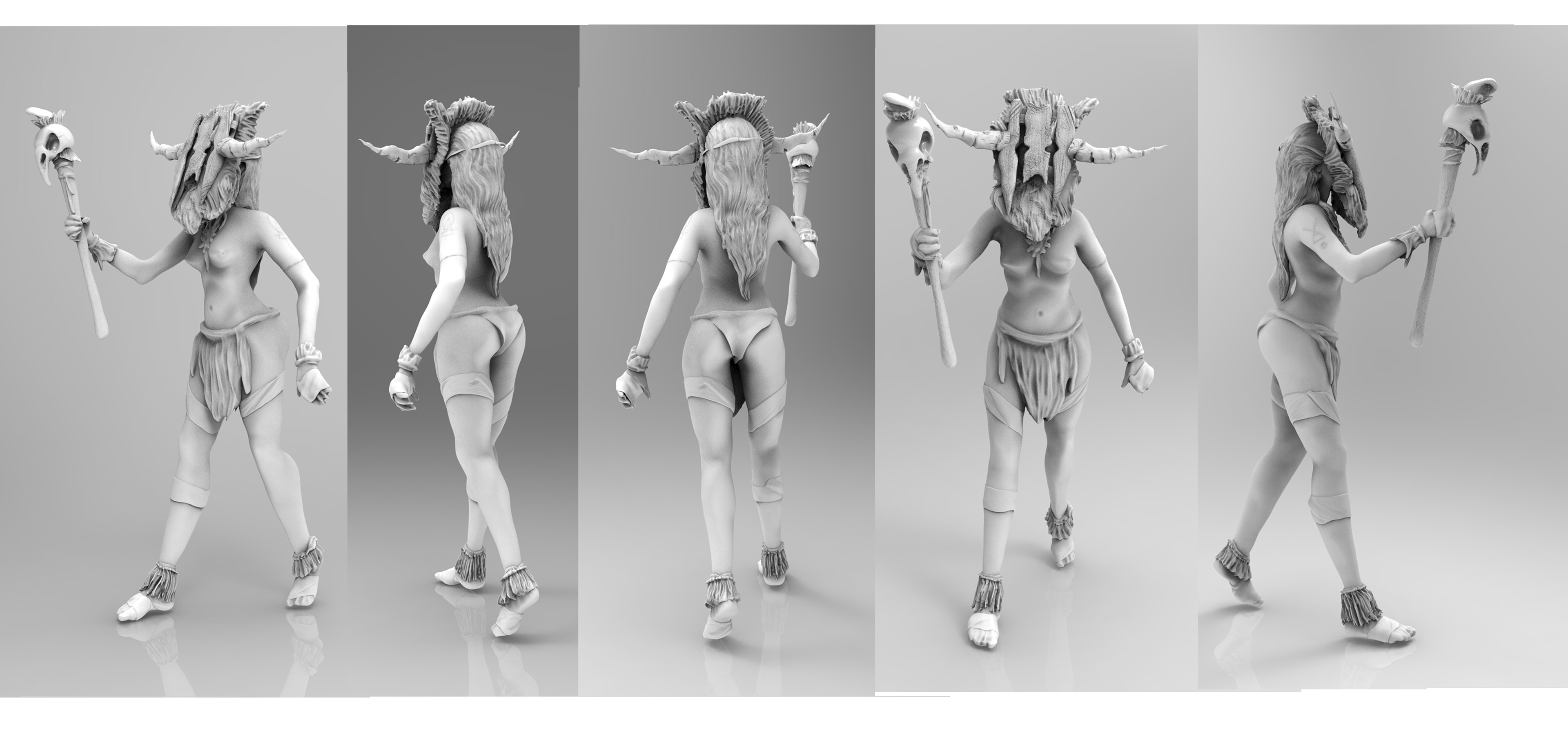 Witch Doctor, Created in Zbrush.
