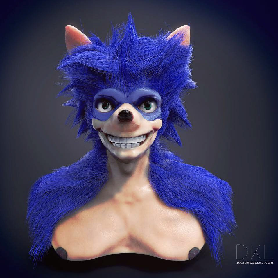 Sonic the Hedgehog reimagination. Created in Zbrush, rendered in Keyshot.