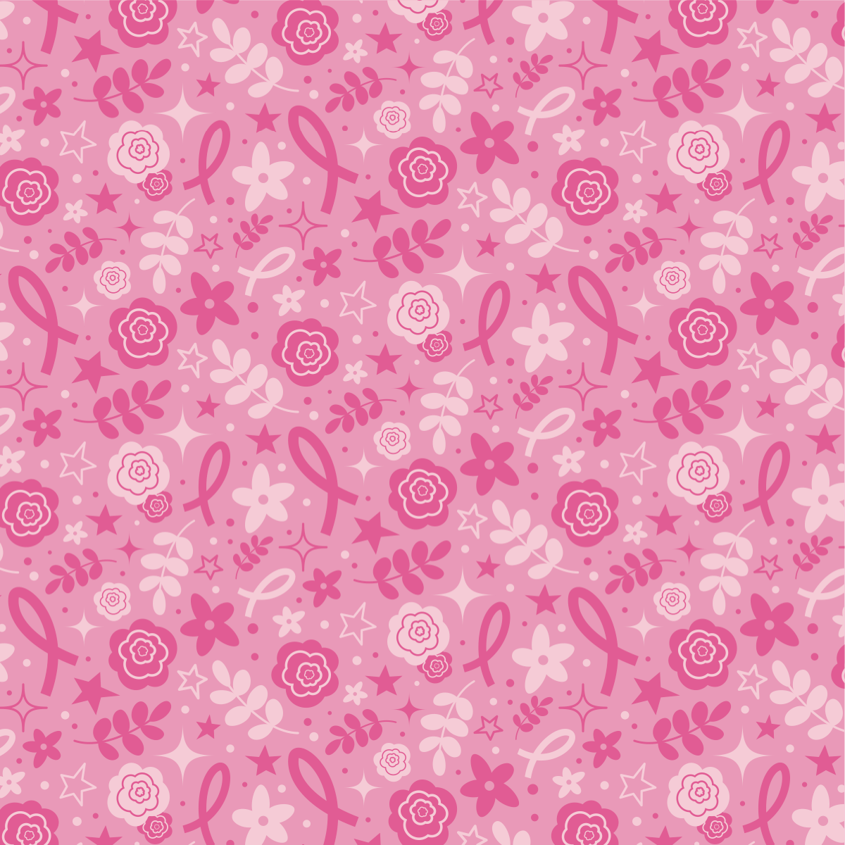 Pink Spreads Hope - Pantone 2038 - Pink parfait rose, violet, and leafy greens. - Breast Cancer Awareness Collection