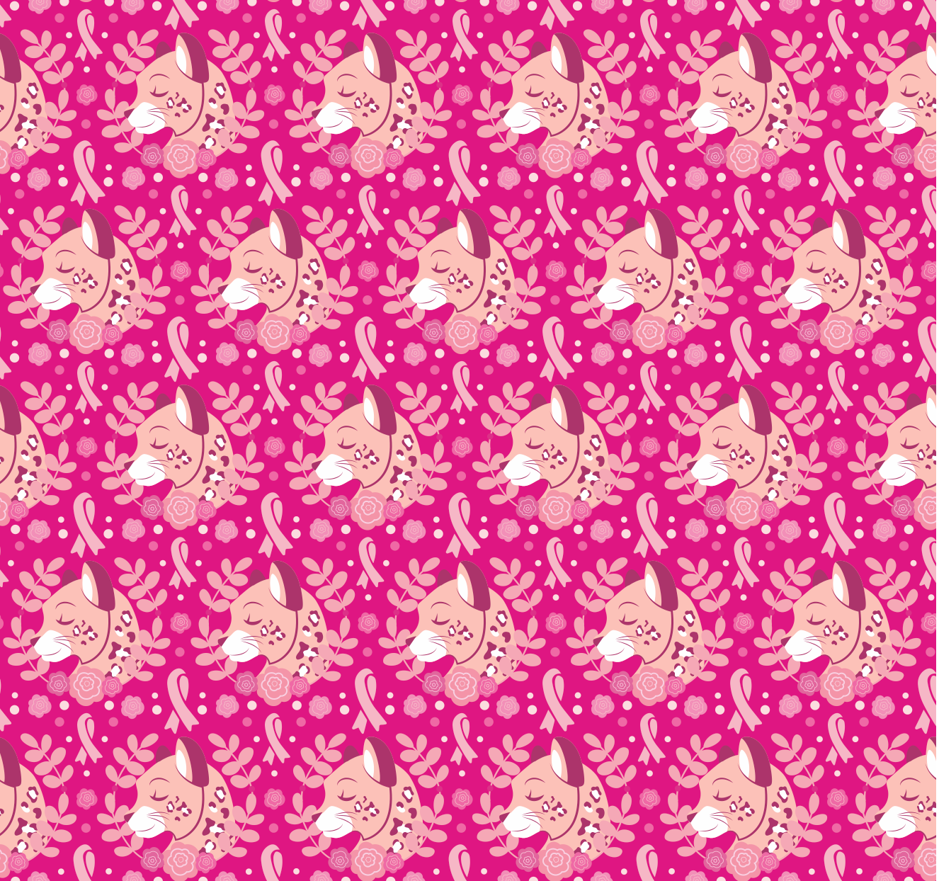 Pattern for Priya the Pink Cheetah - Breast Cancer Awareness Campaign