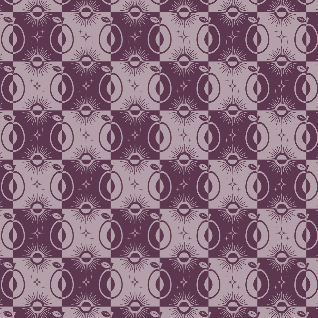Warm Amber & Plum - Pantone 5124 - Silky plum, warm amber, and cashmere musk