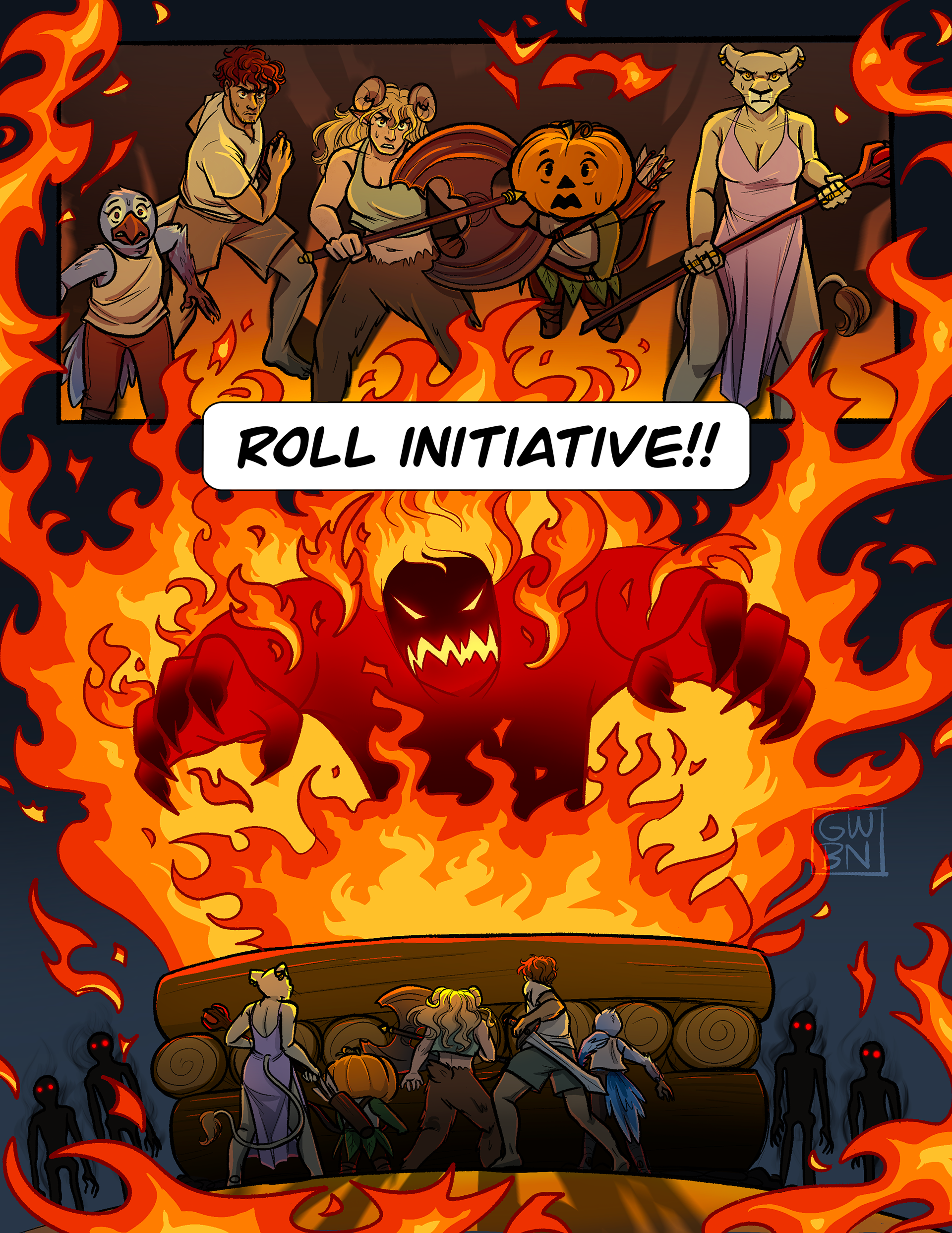 Original artwork of our DND campaign - 12/24