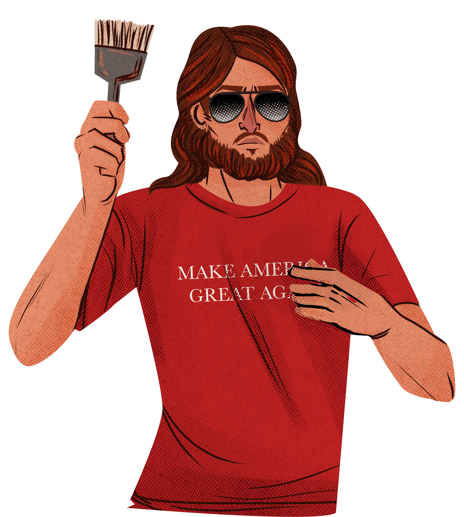 "MAGA Jesus w/white paintbrush"