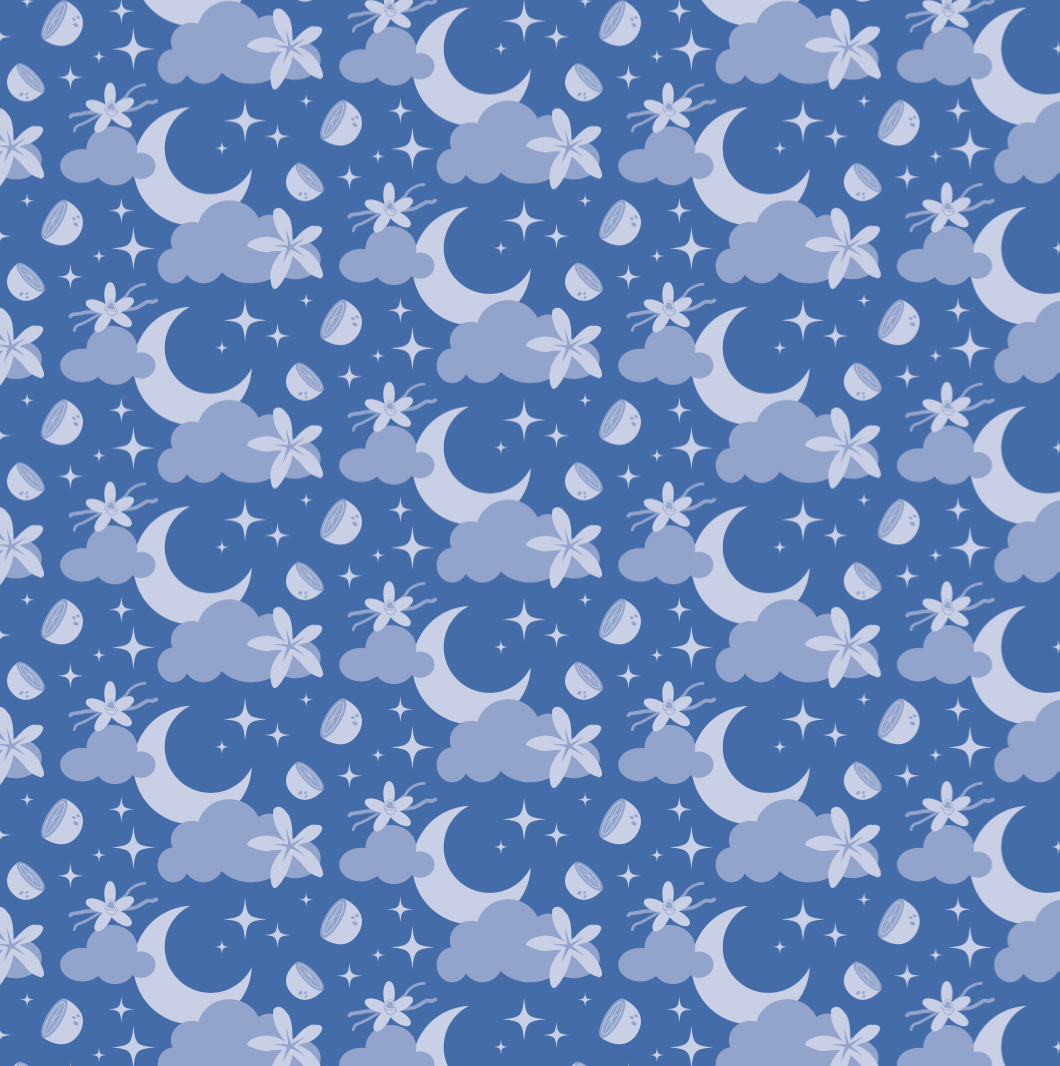 Evening Sky - Pantone 7683 - Soft bergamot, midnight lily, and vanilla.