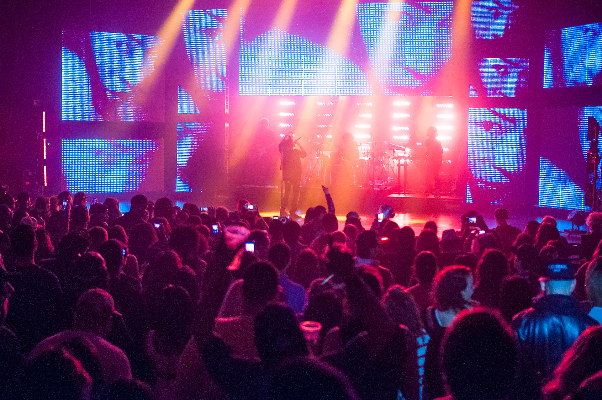 The Weeknd performing in Boston. Photo taken by Dean Shu.