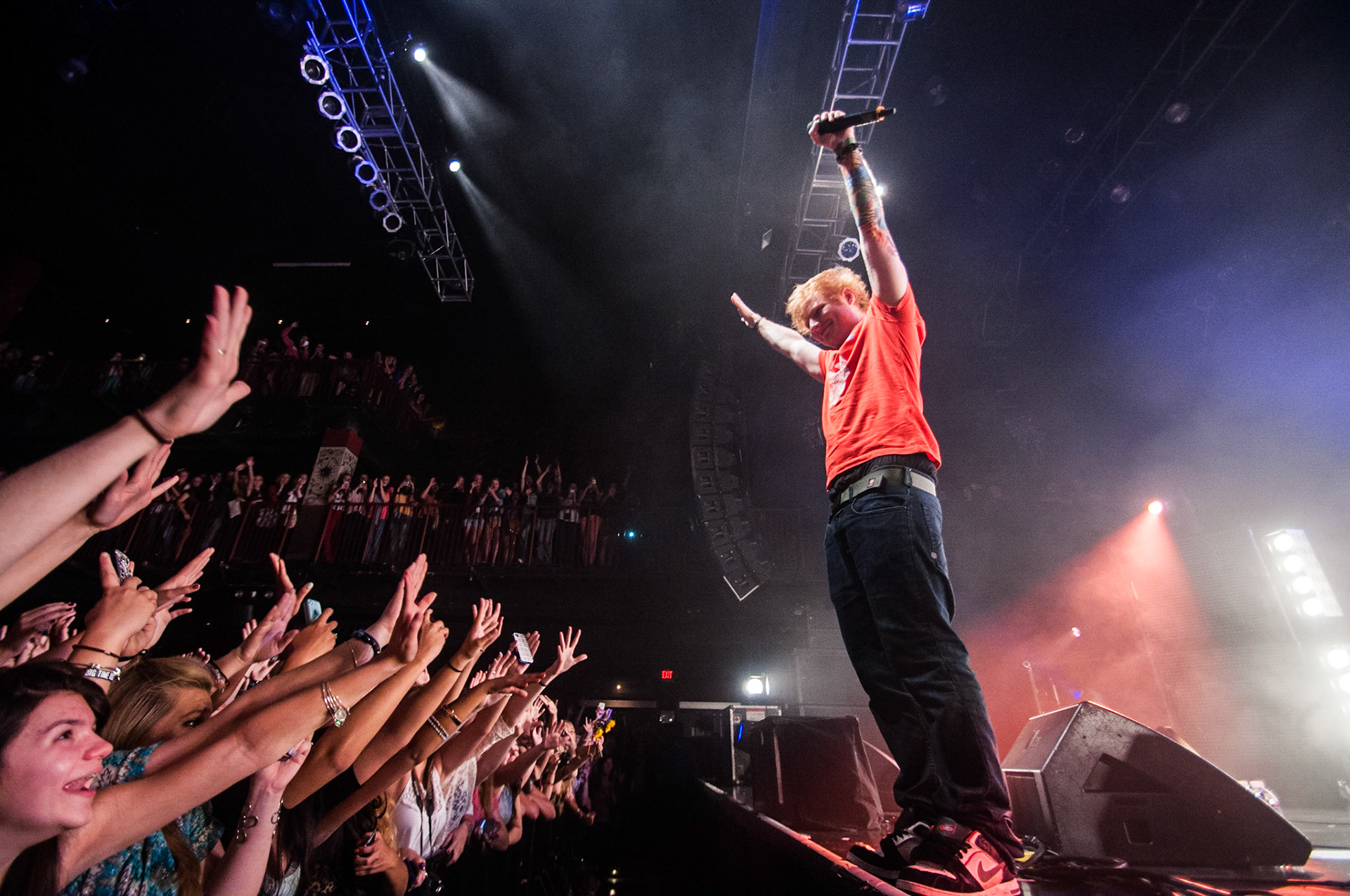 Ed Sheeran playing at the House of Blues Boston. Photo taken by Dean Shu.