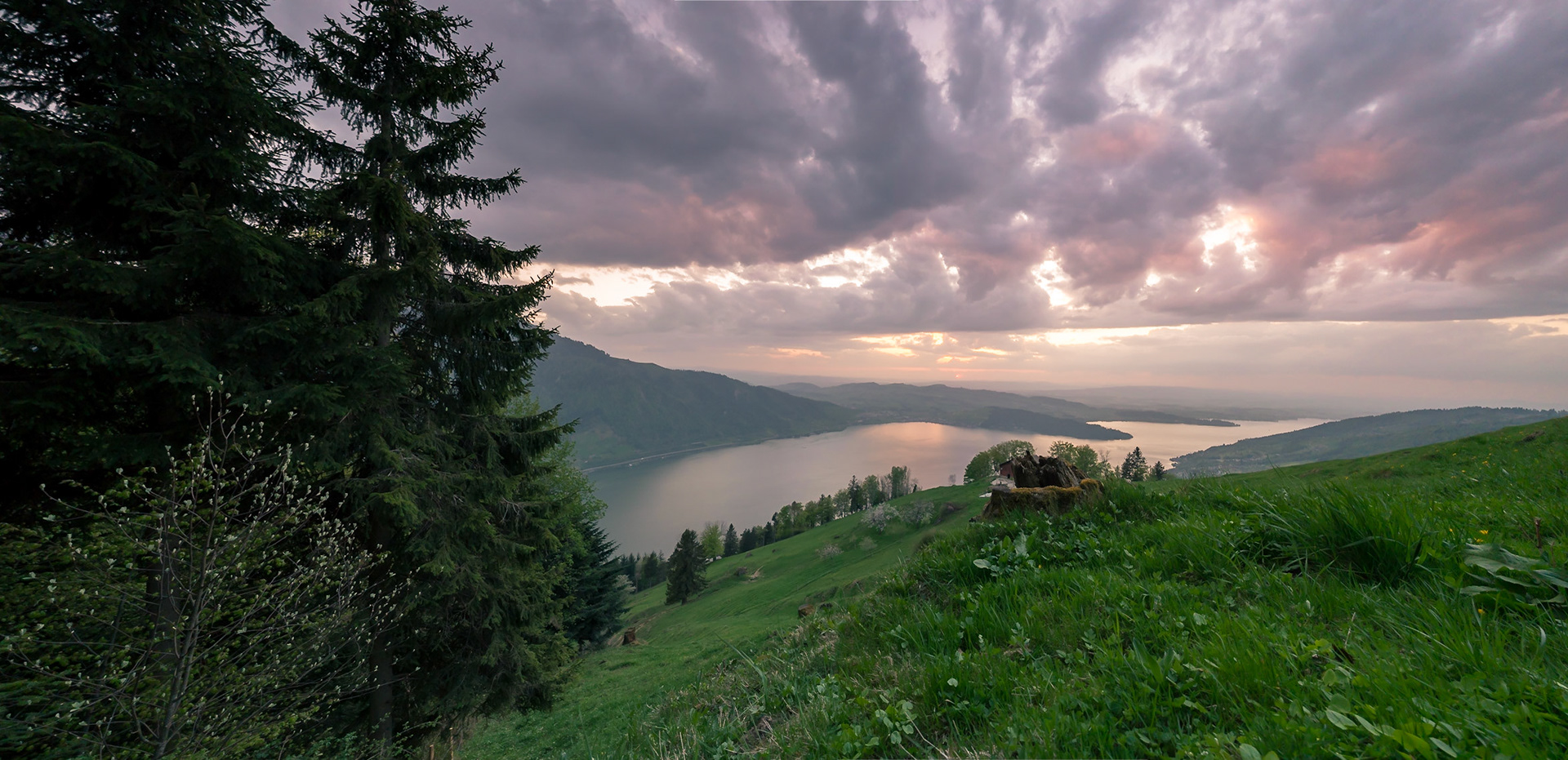 Abendstimmung über dem Zugersee