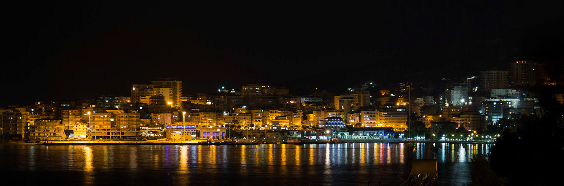 Sarandë Albania Skyline at Night