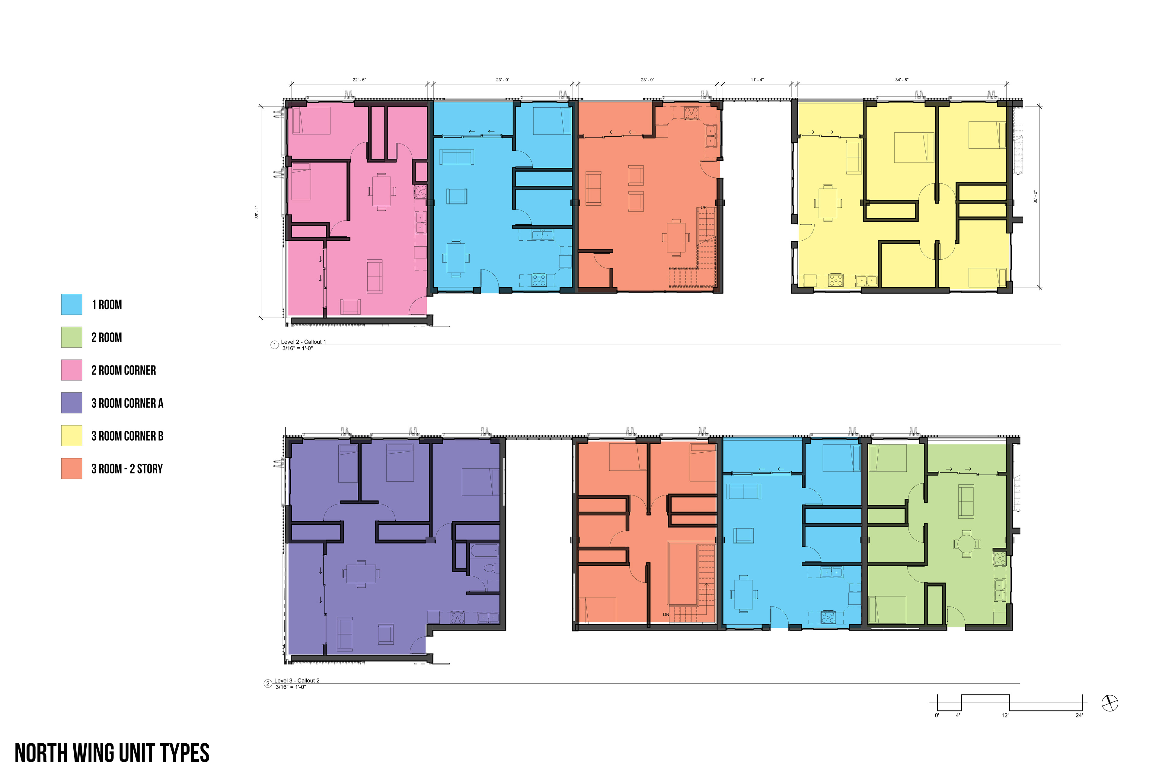 Unit Types - North Wing