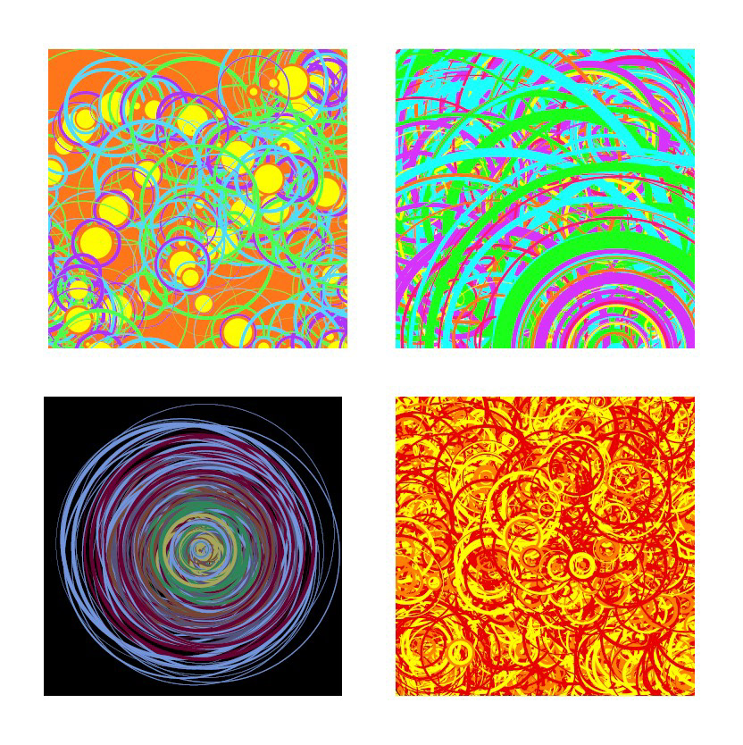 Posters evoking different feelings based off of color theory. Built in Processing using generative code.