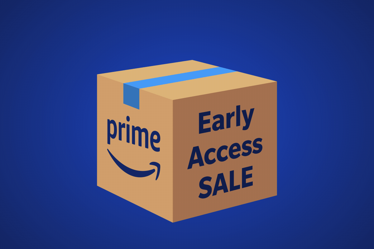 Gif for article on Prime Day Early Access Sale. Manipulated box graphic from Getty Images. Mixer via merchant.