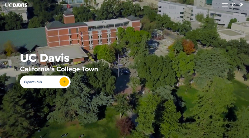 An aerial shot of UC Davis campus